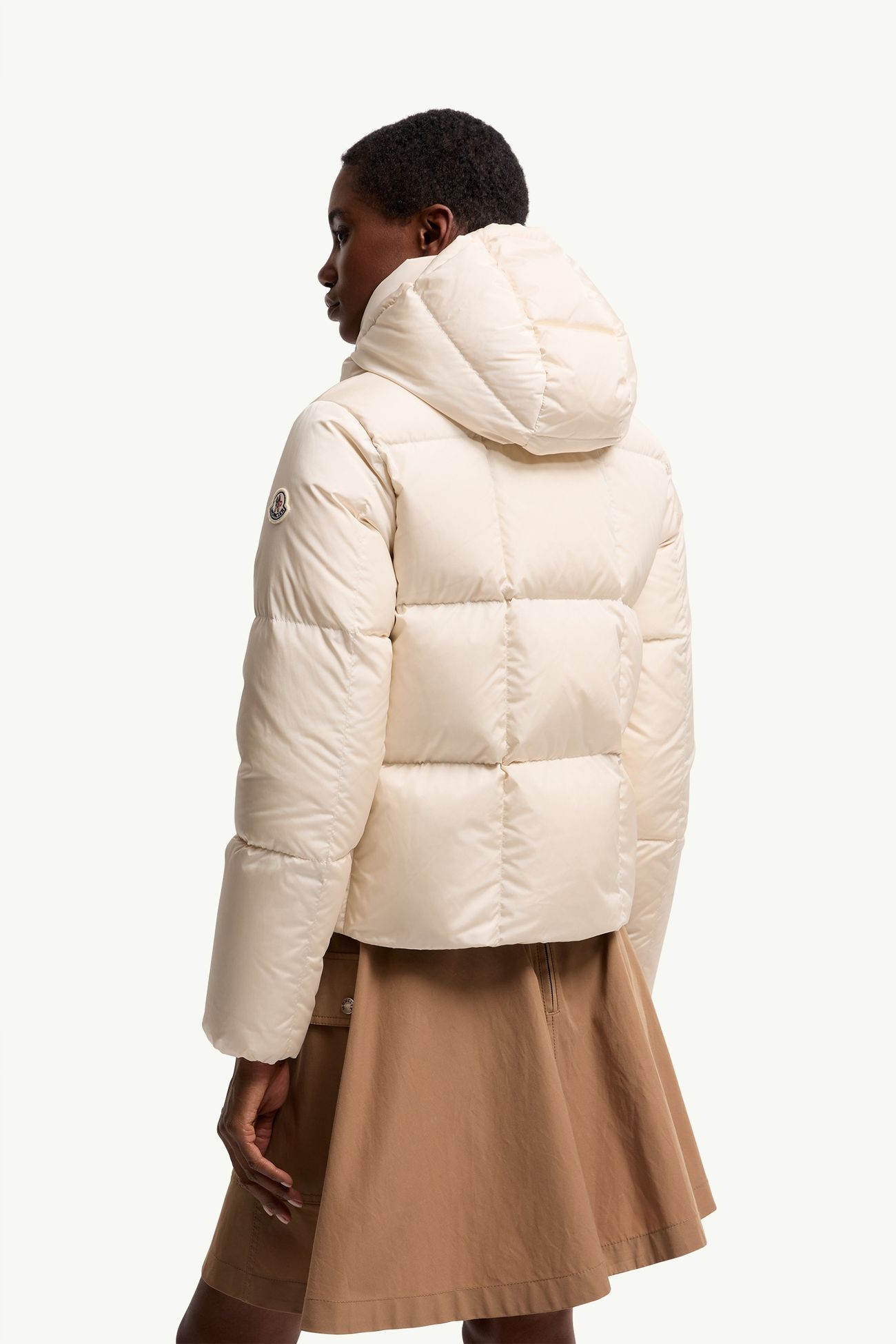 Castelnew Hooded Down Jacket Women White Ivory Moncler 4