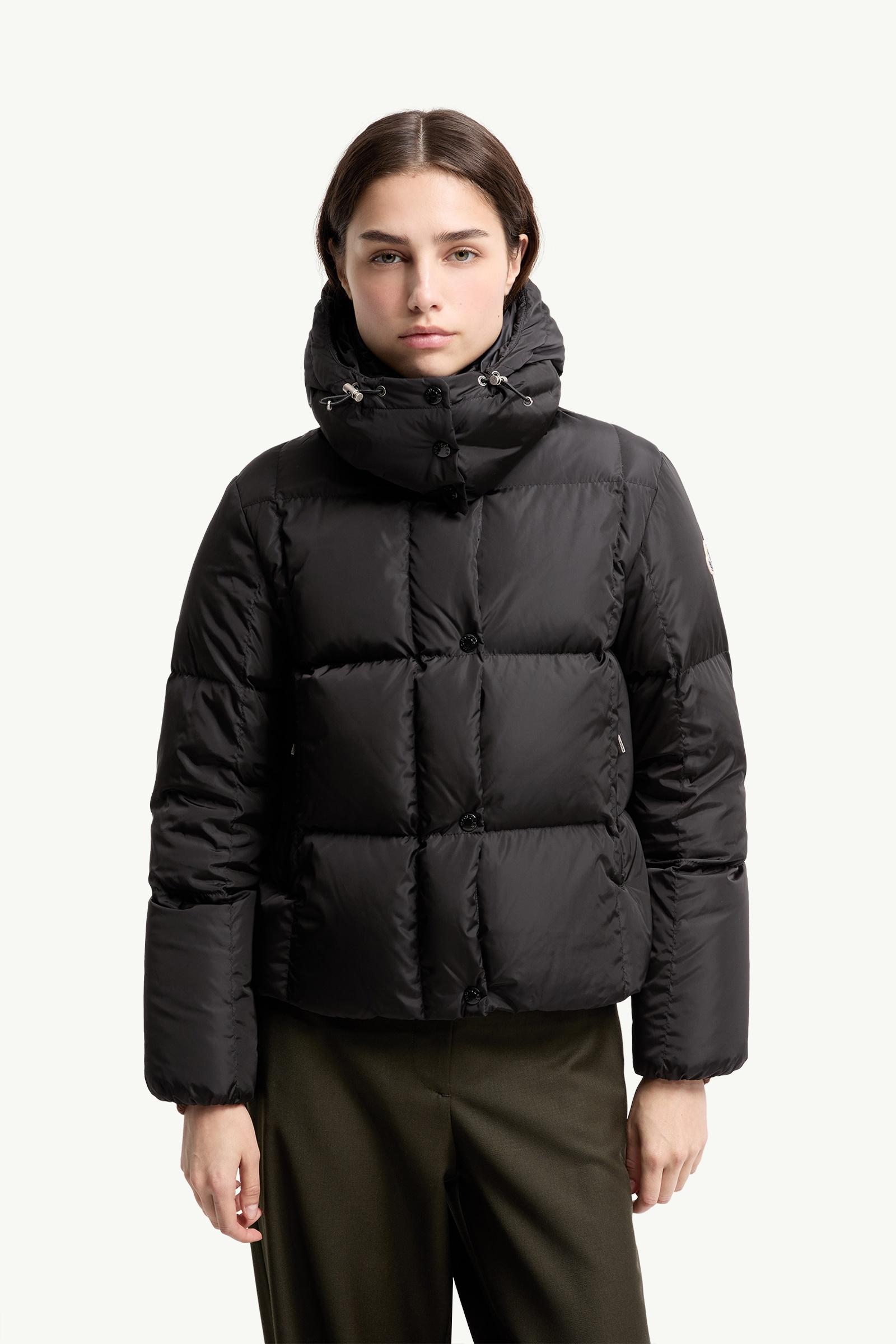 Black Castlenew Hooded Down Jacket - Short Down Jackets for Women