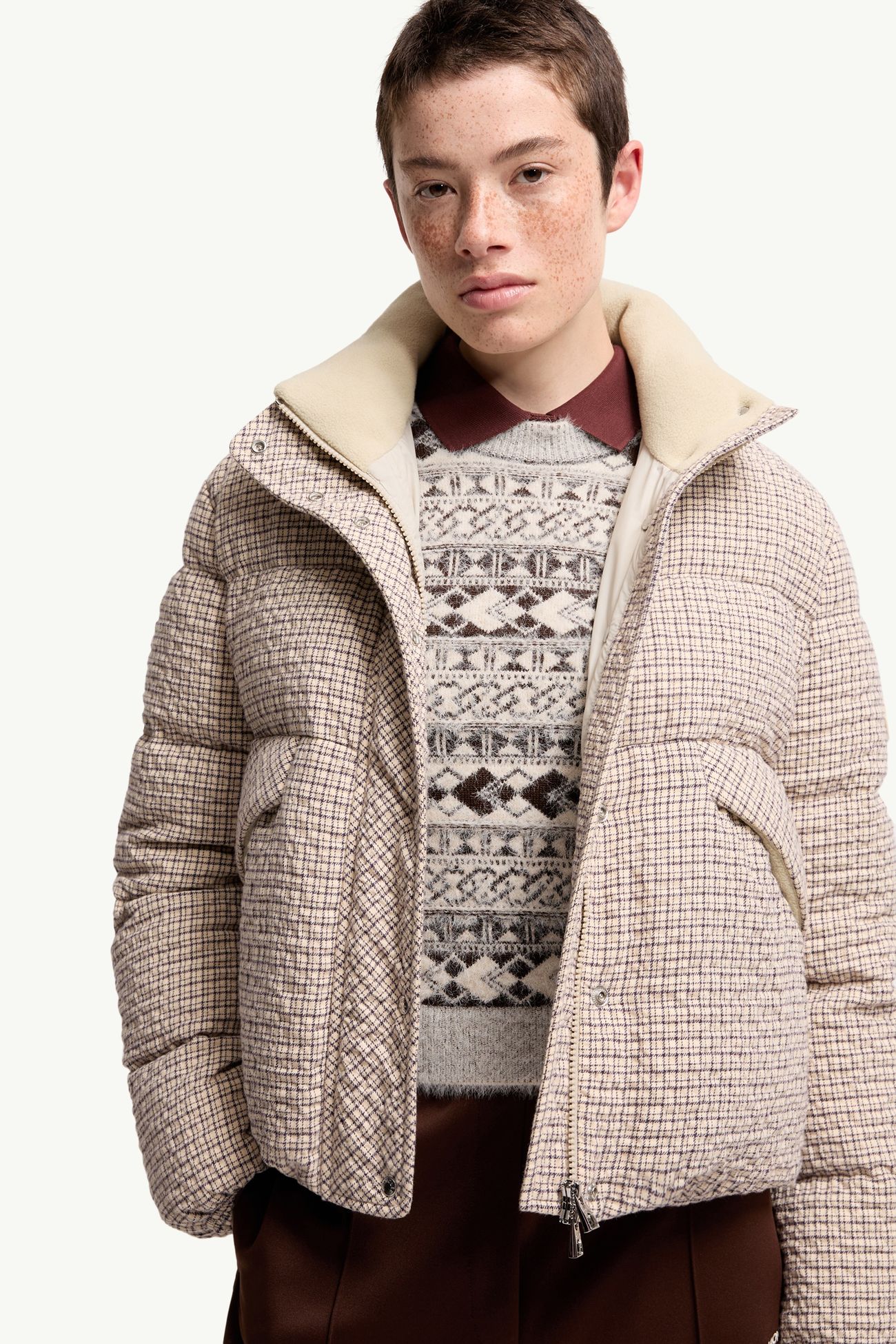 Cloante kurze Daunenjacke Damen Hellbeige Moncler 6