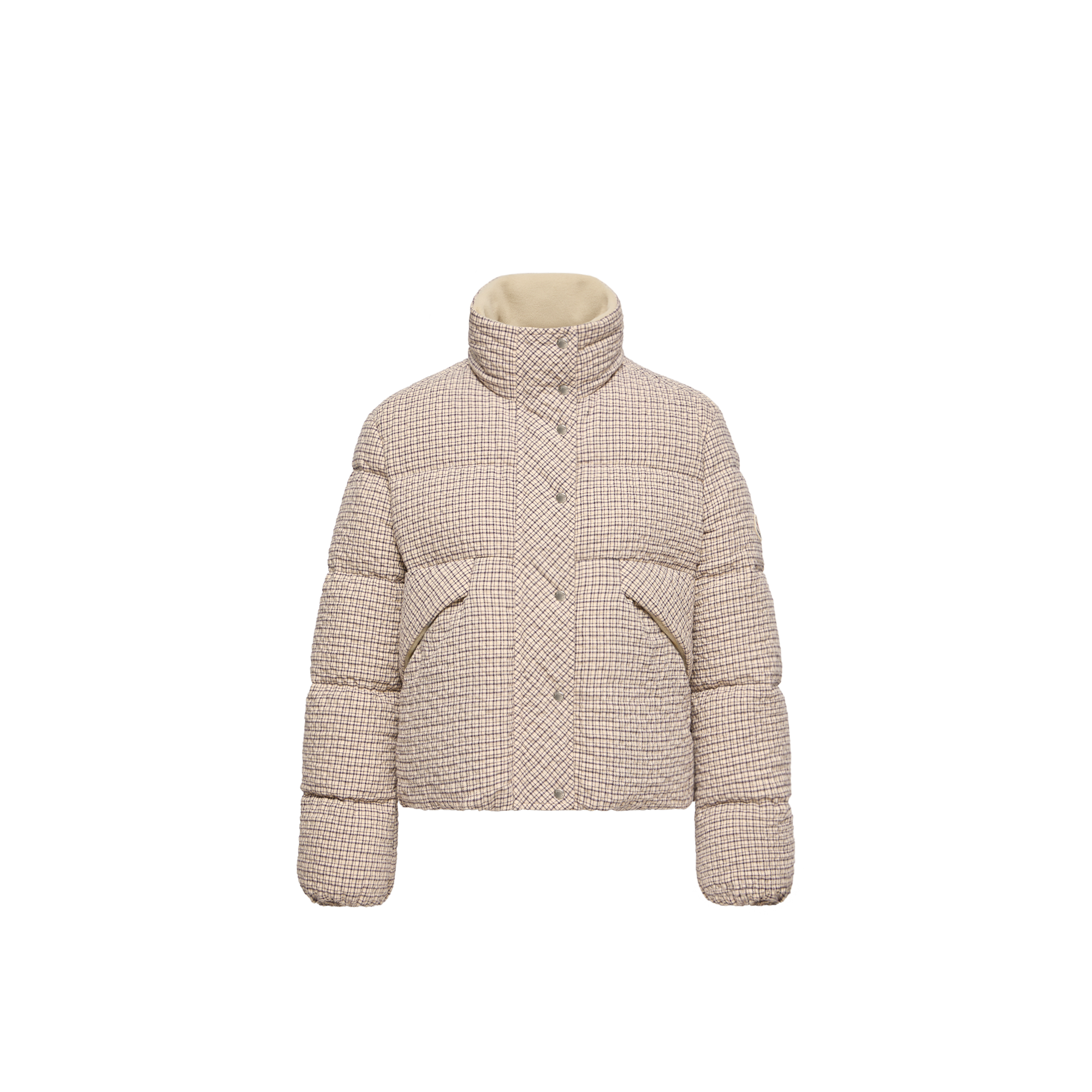 Moncler Doudoune Courte Cloante, Femme, Beige, Taille: 0