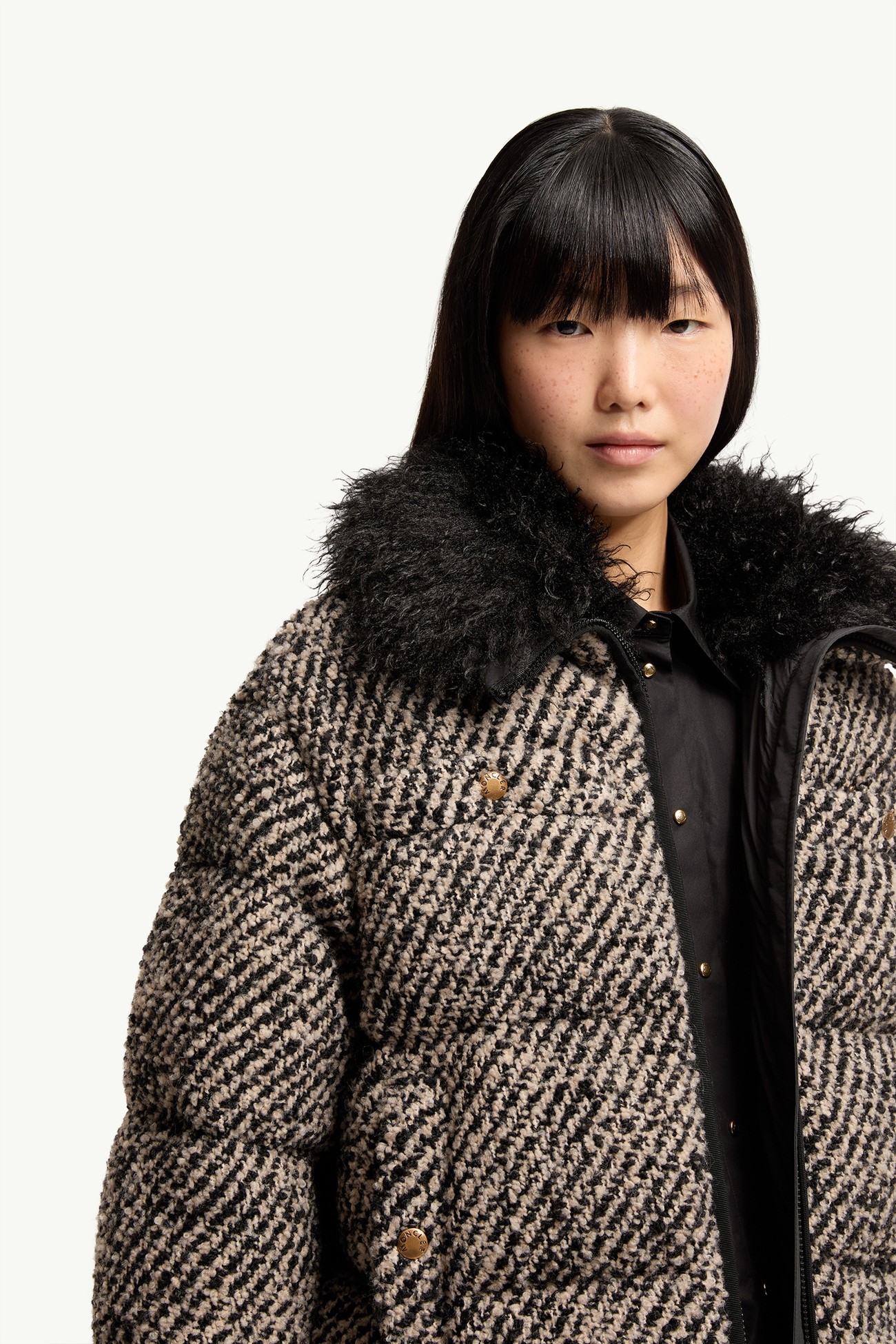 Dynamique 부클레 쇼트 다운 재킷 여성 다크 그레이 Moncler 5