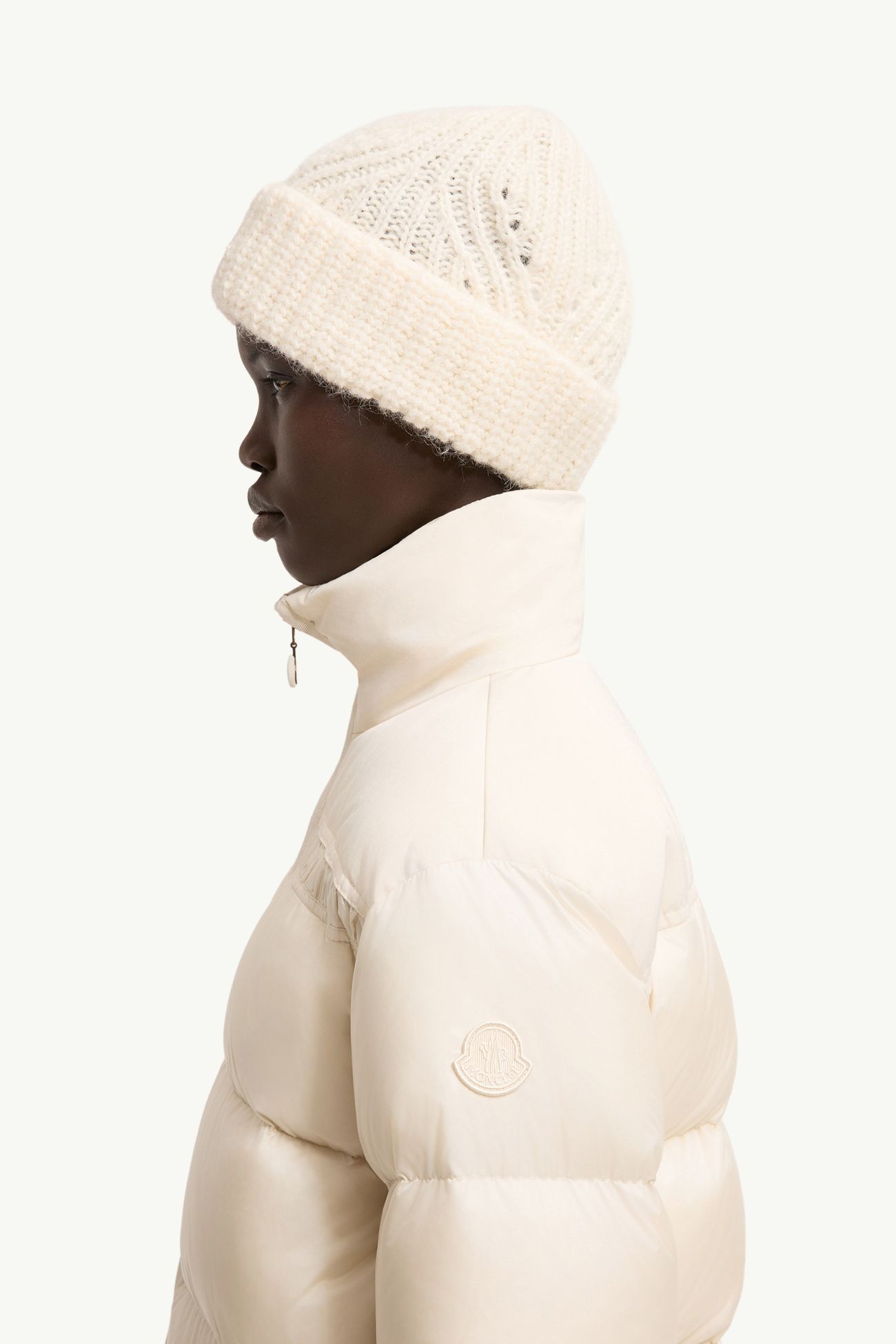 Meditation Short Down Jacket Women Light Beige Moncler 1