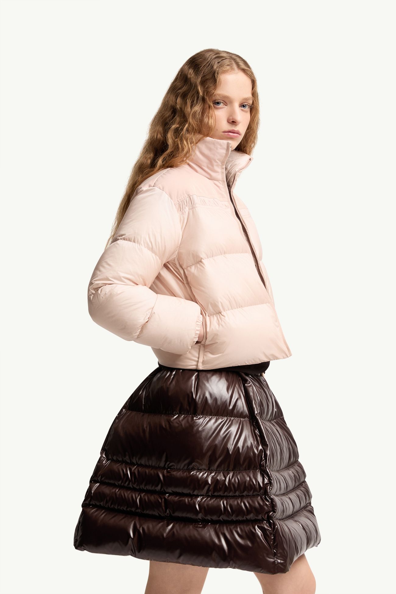 Plumífero corto Meditation Mujer Rosado claro Moncler 5