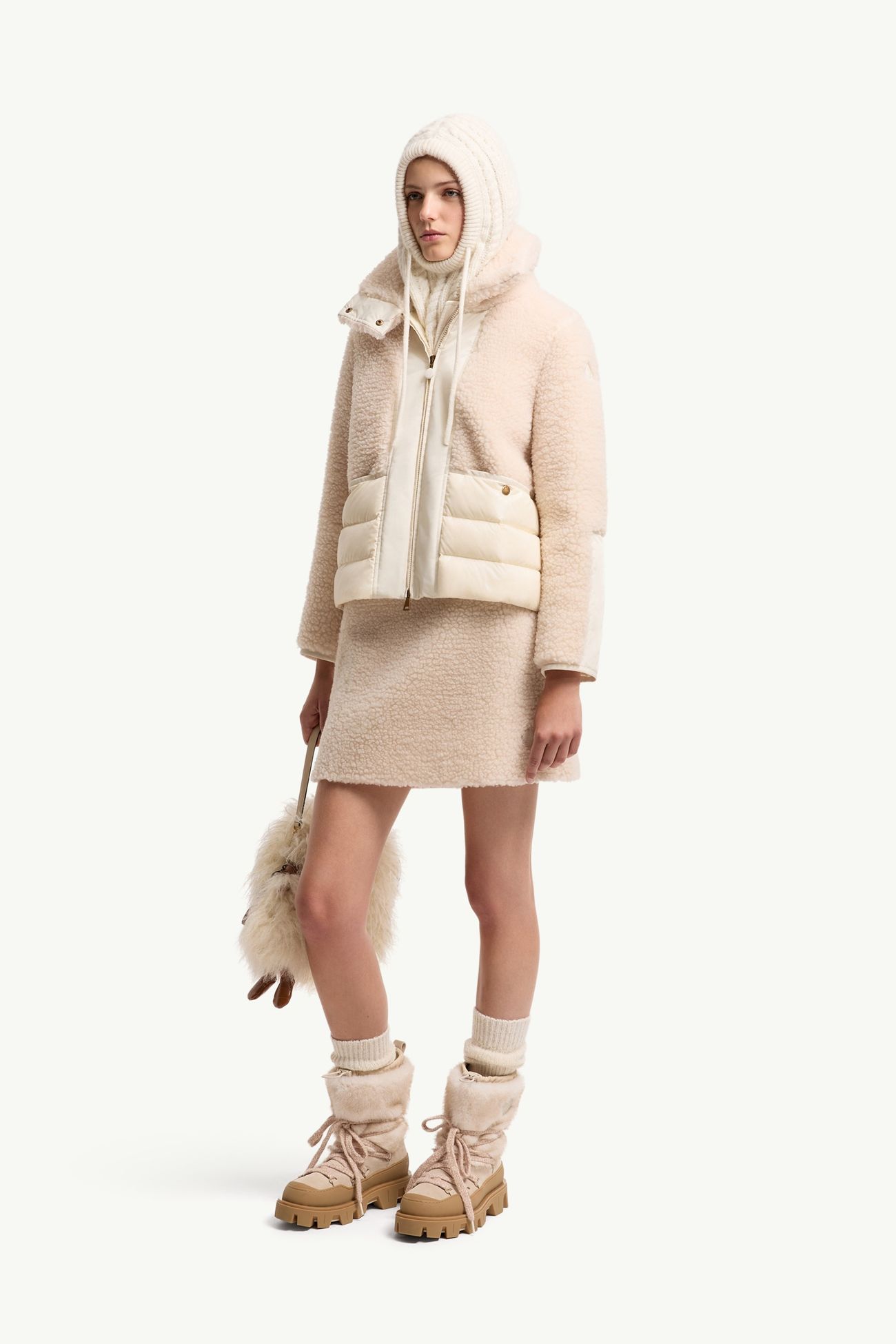Glorieux ショートダウンジャケット レディース ホワイトアイボリー Moncler 0