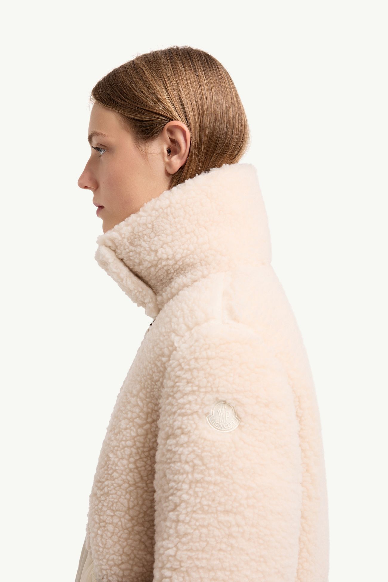 Glorieux連帽泰迪布短身羽絨外套 女士 象牙白色 Moncler 1