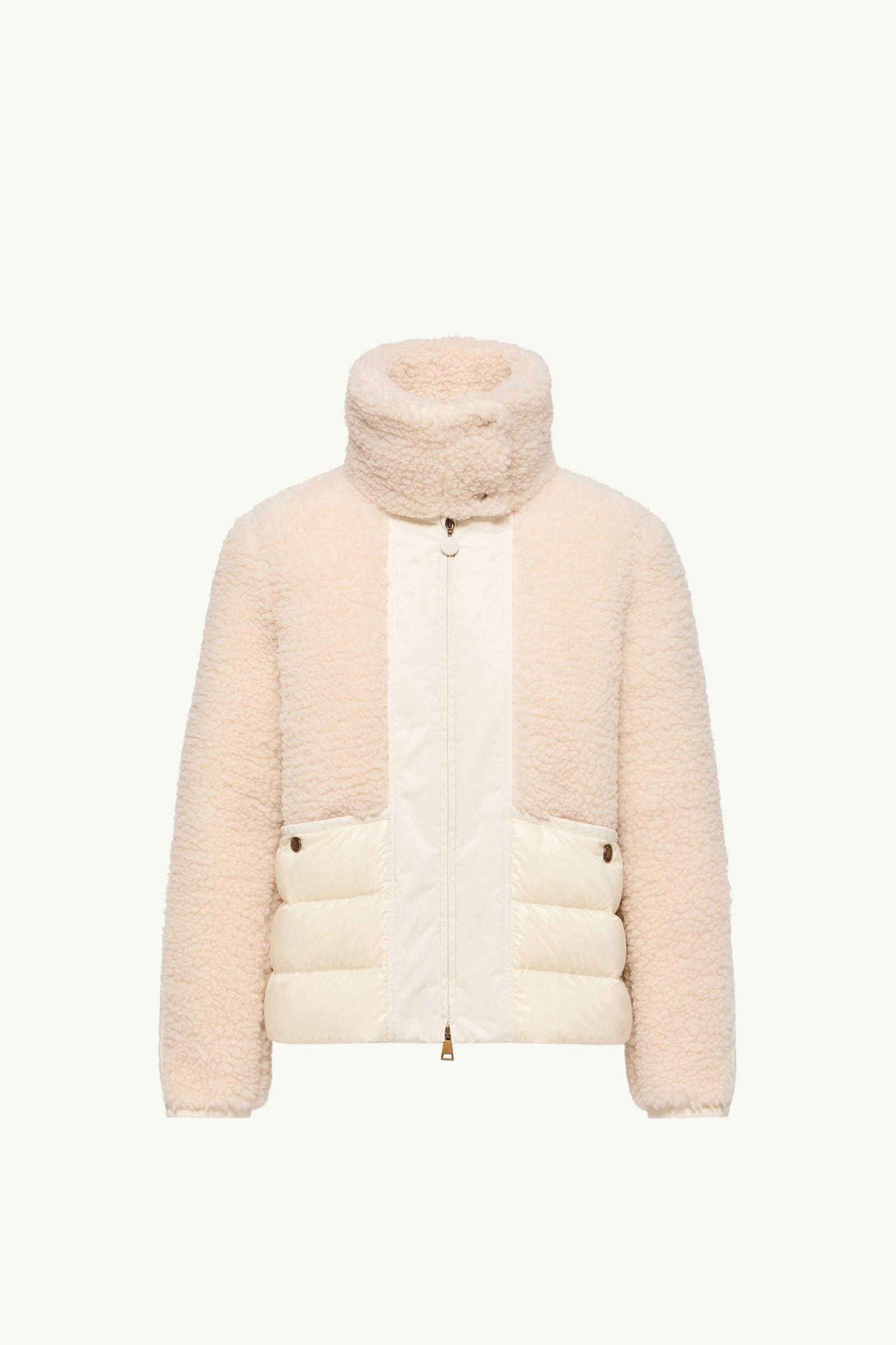 Doudoune courte à capuche en teddy Glorieux Femmes Blanc Ivoire Moncler, 1 of 0