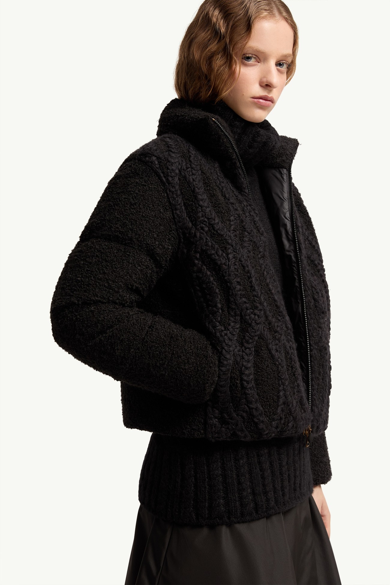 Plumífero corto de bouclé Nitidule Mujer Negro Moncler 5