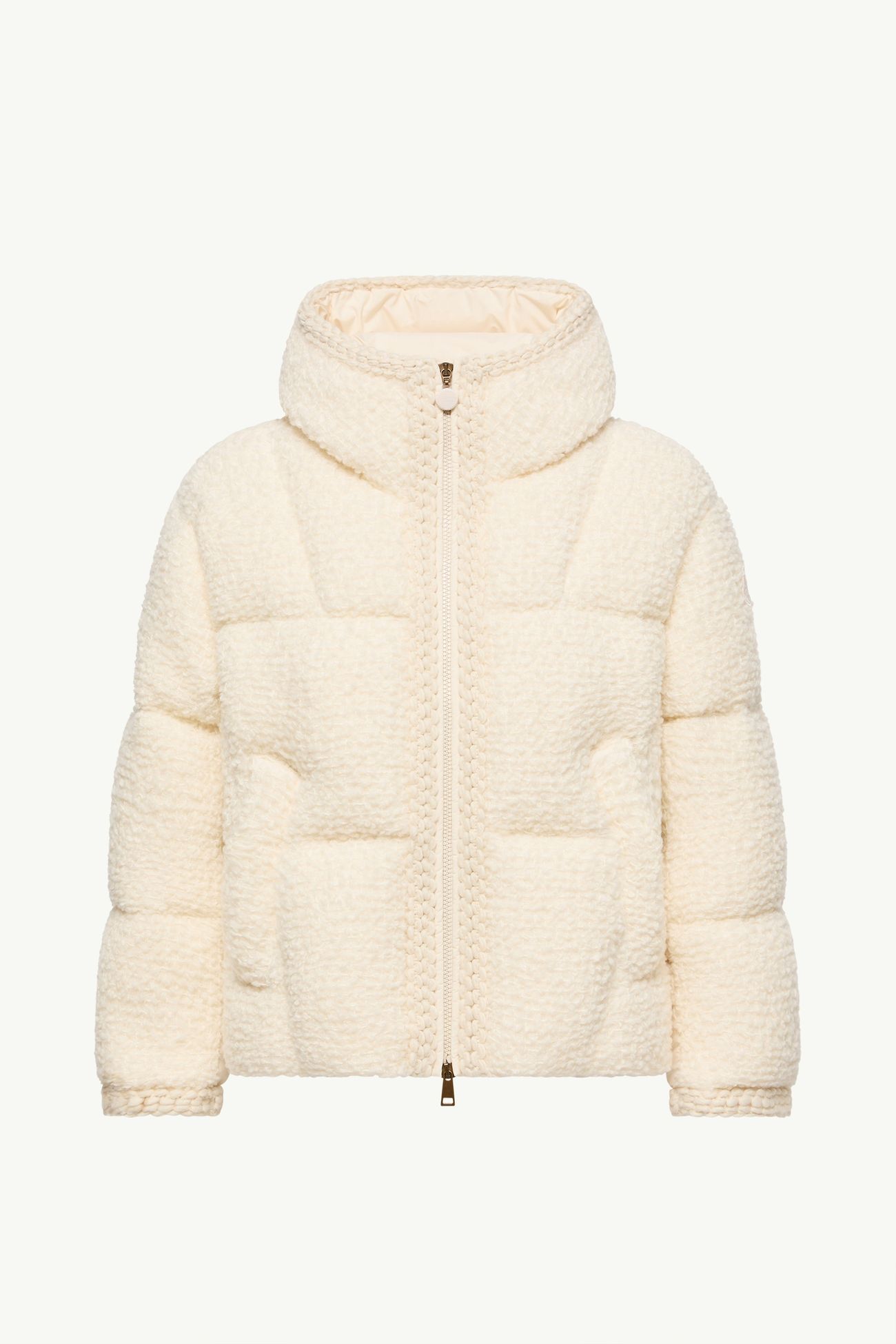 Cristallin女士连帽羊毛混纺短款羽绒夹克外套 女士 象牙白 Moncler 2