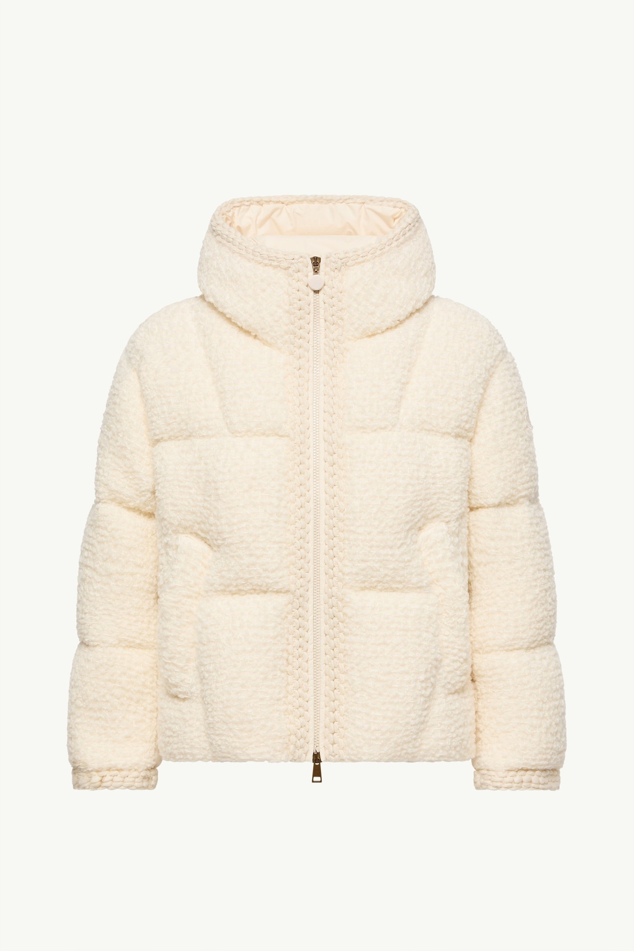 Cristallin連帽羊毛混紡短身羽絨外套 女士 象牙白色 Moncler 2