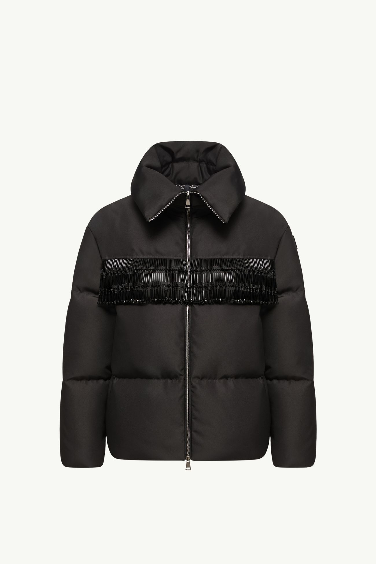 Piumino midi Manchot con finiture di perline Donna Nero Moncler 2