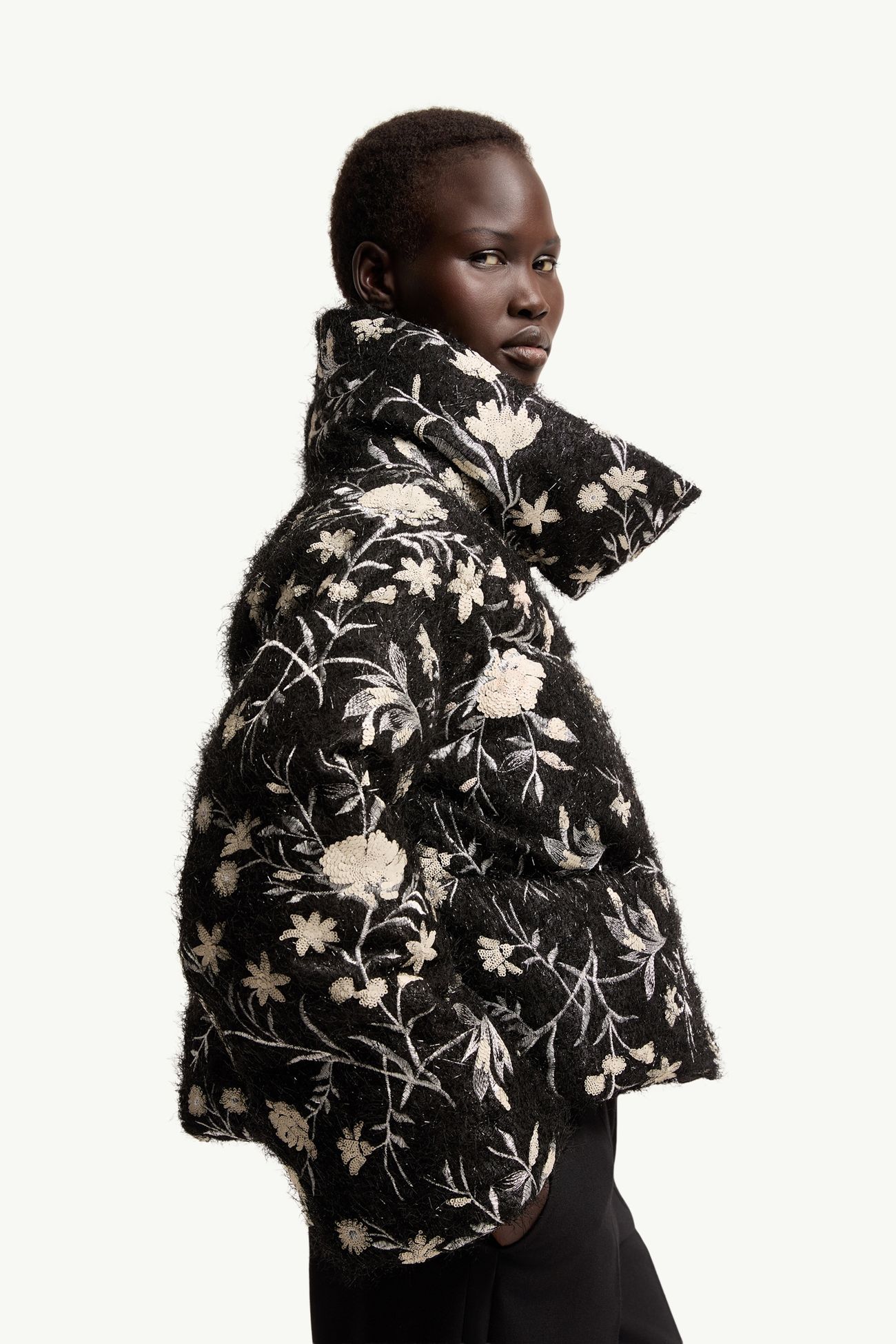 Perroquet ショートダウンジャケット レディース ブラック Moncler 5
