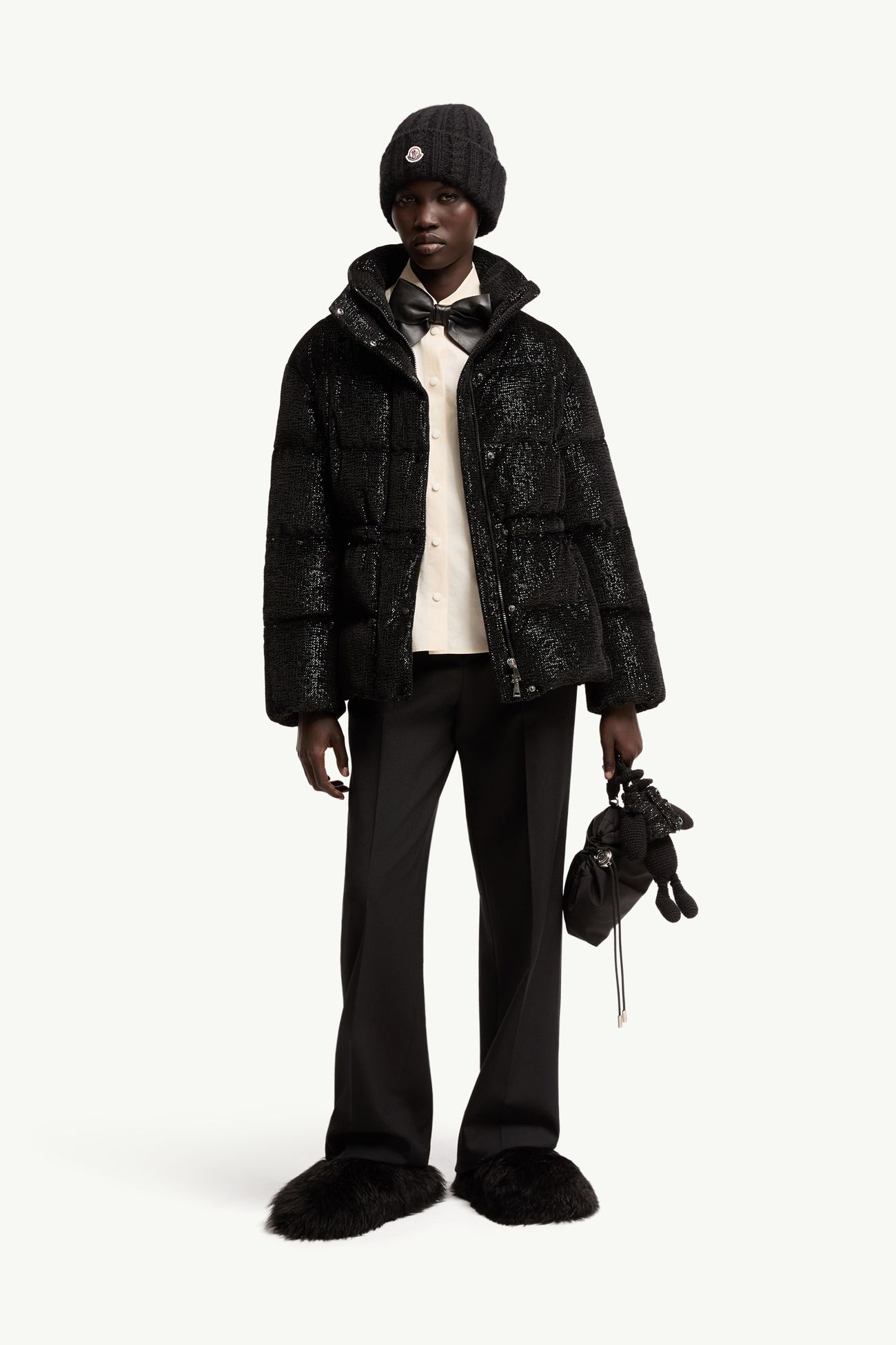 Piumino corto Mouettes Donna Nero Moncler 0