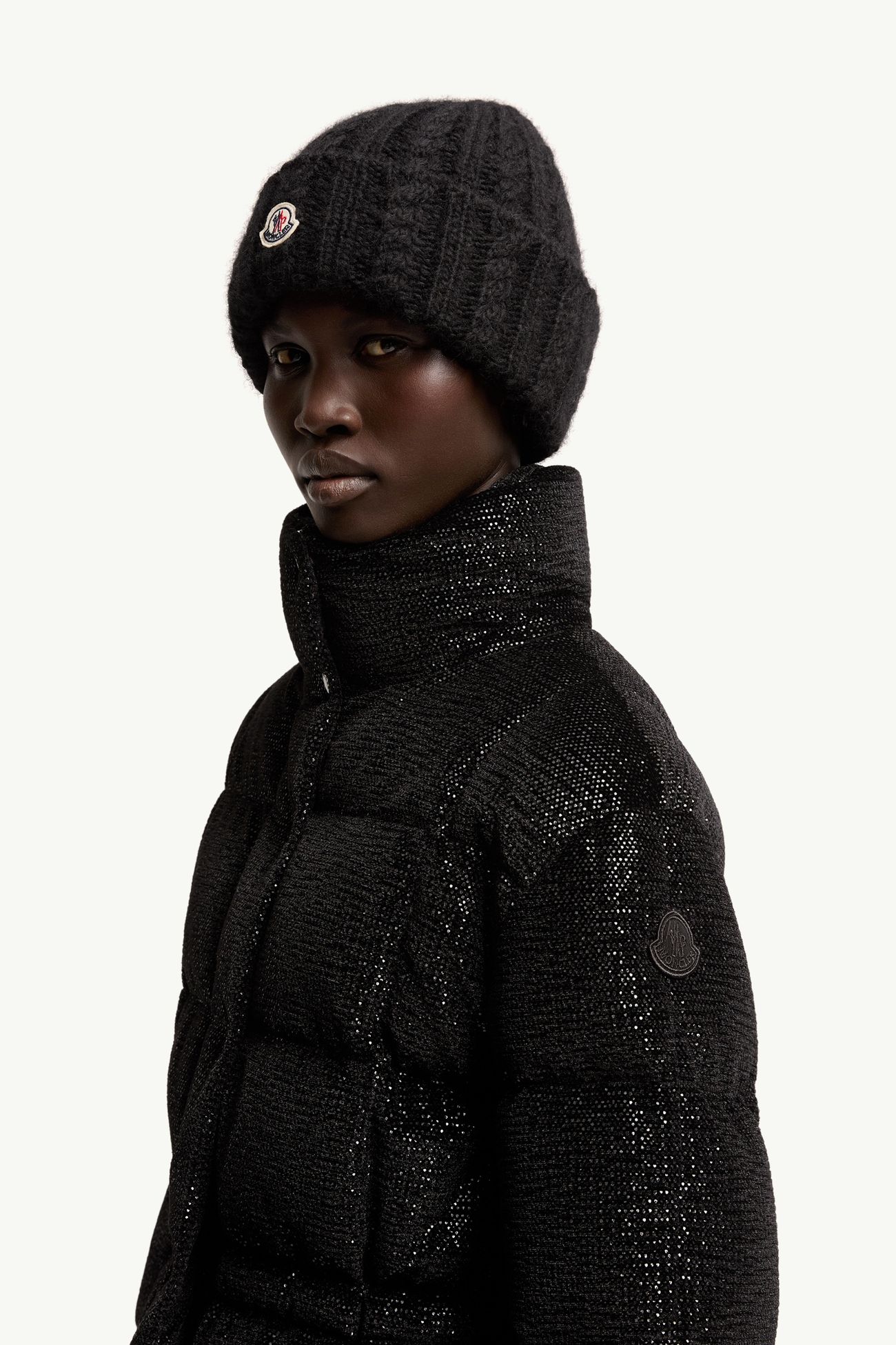 Piumino corto Mouettes Donna Nero Moncler 1