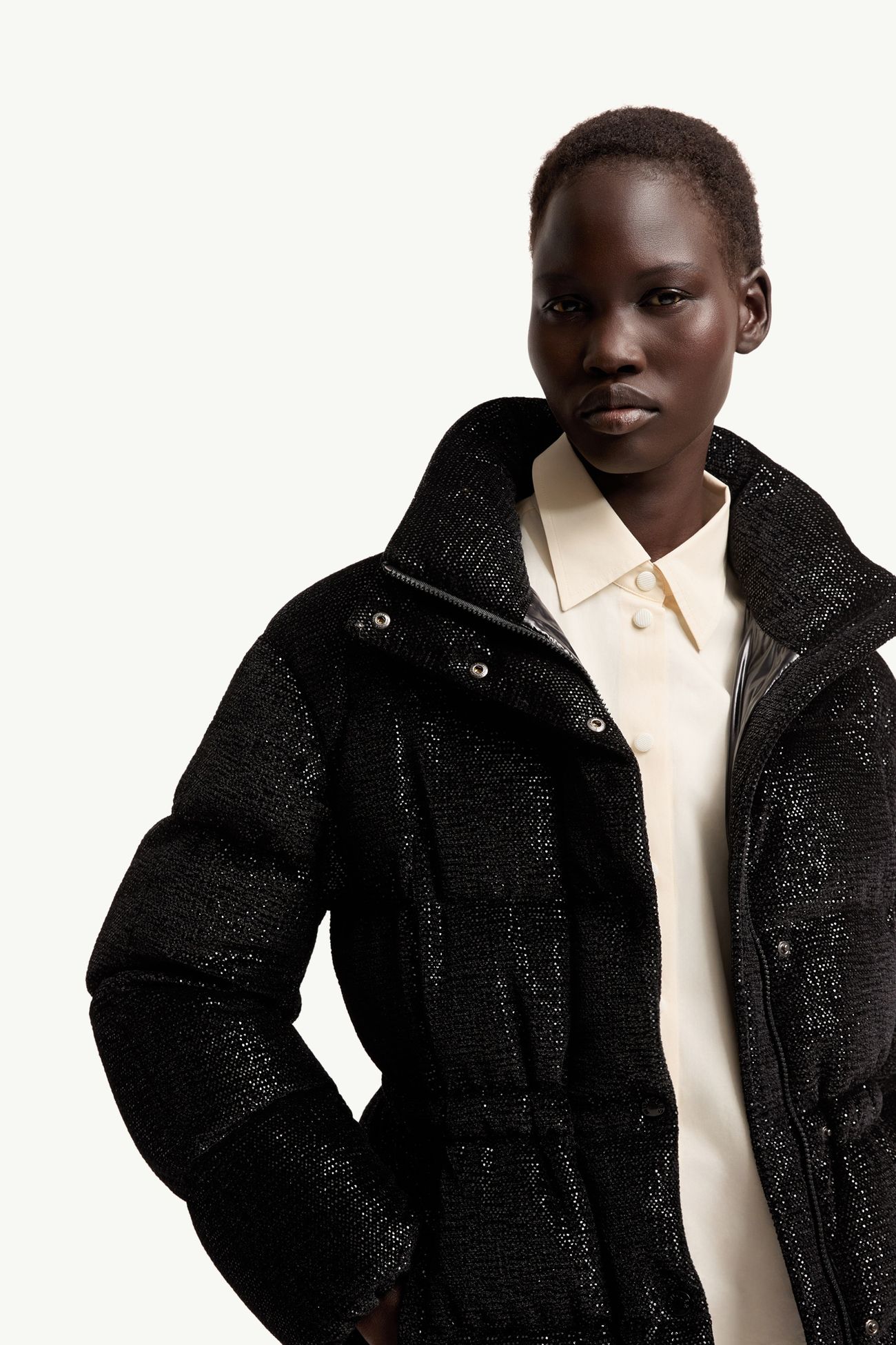 Mouettes ショートダウンジャケット レディース ブラック Moncler 5