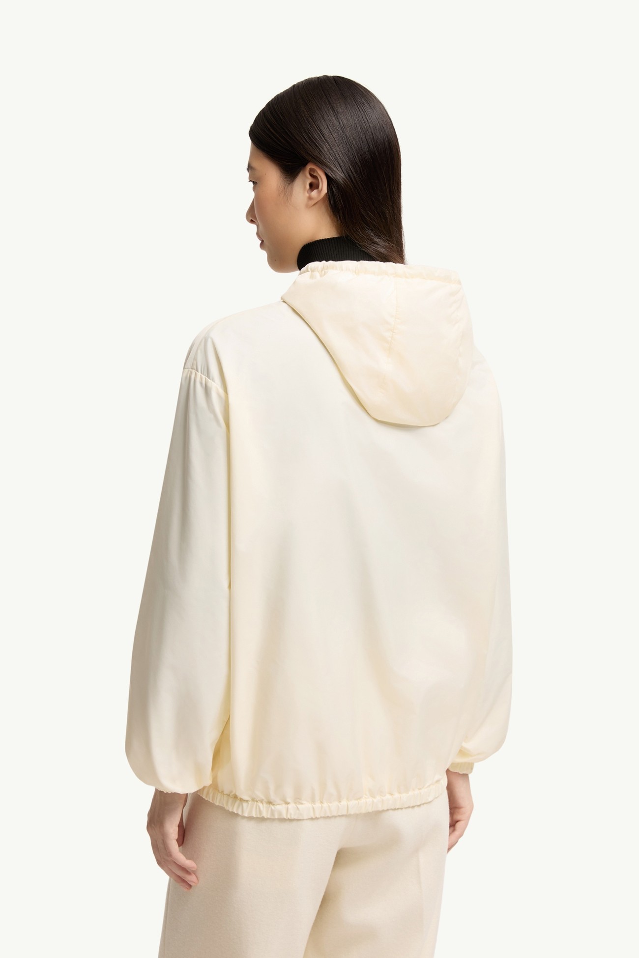 Hooded Windbreaker Women White Moncler 4