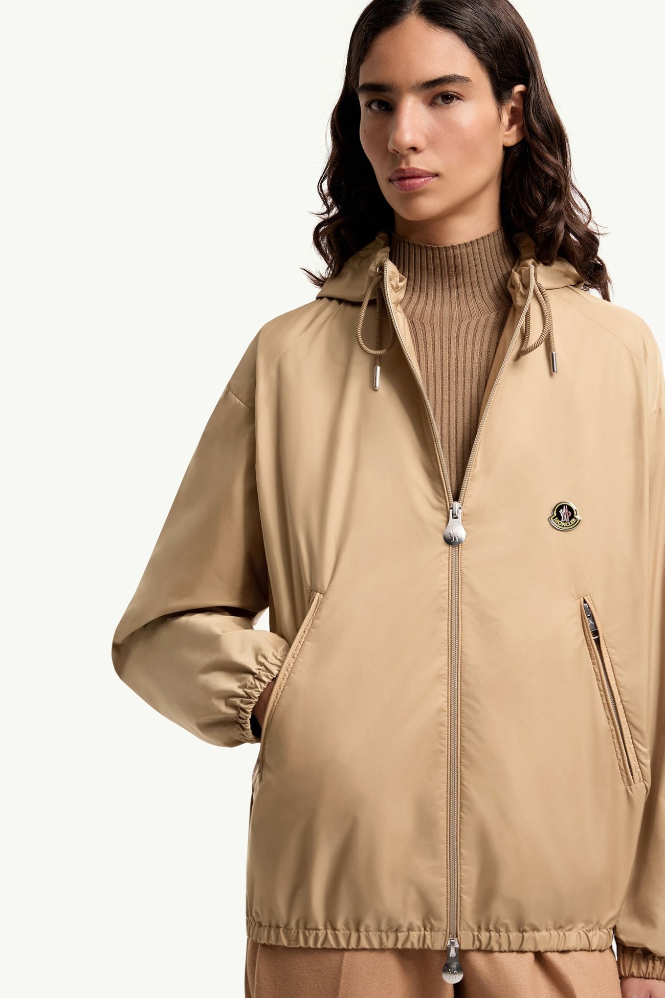 連帽風褸 女士 米色 Moncler 5