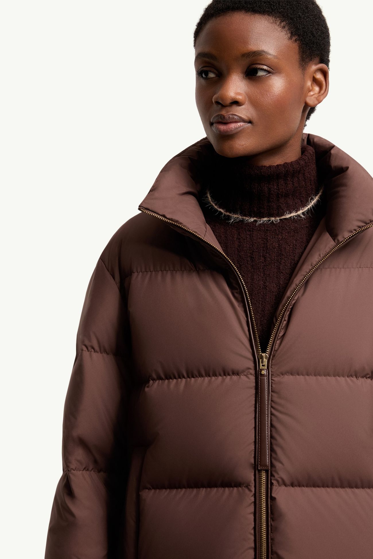 Vivantesse Short Down Jacket Women Brown Moncler 6