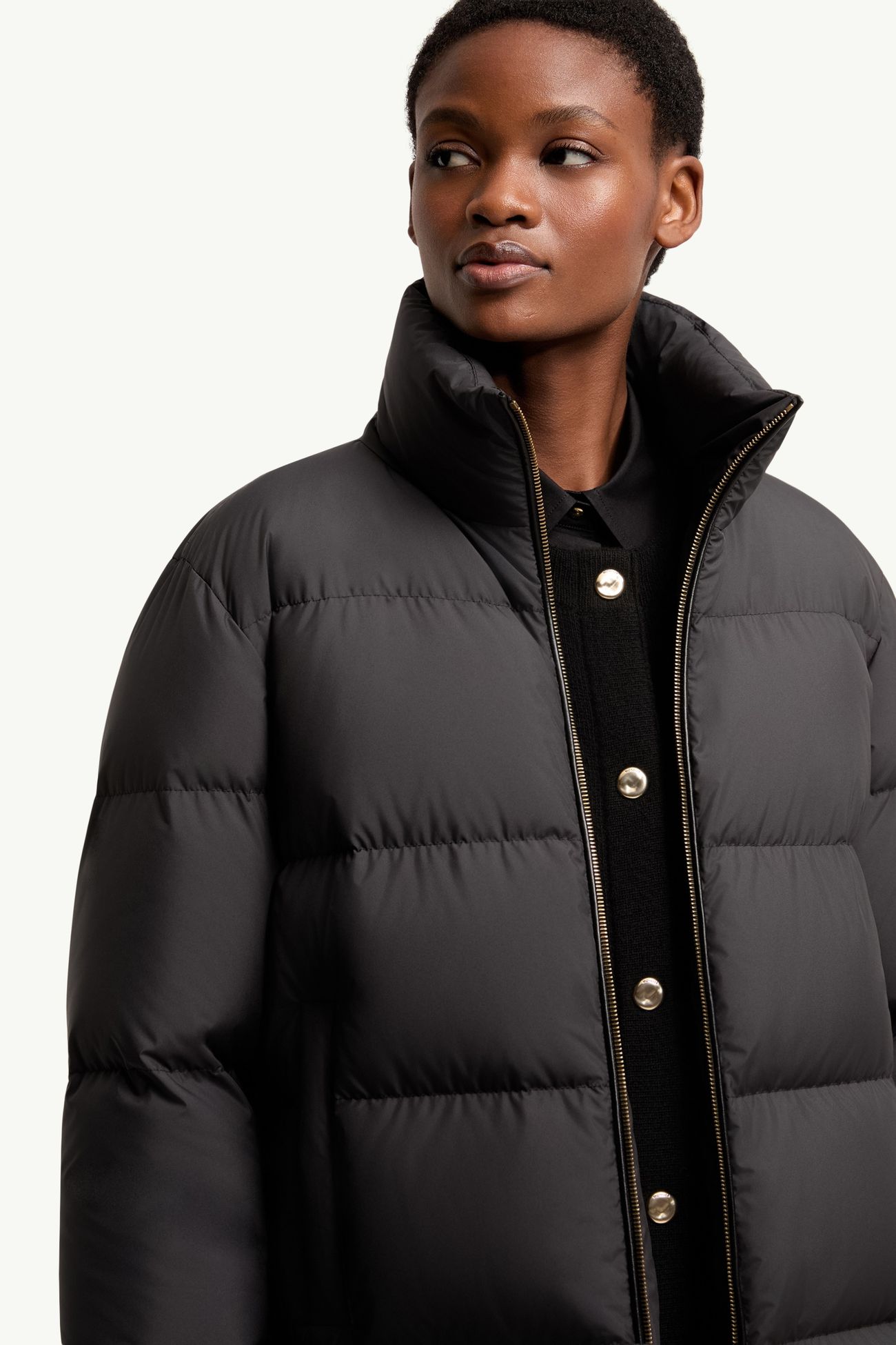 Vivantesse kurze Daunenjacke Damen Schwarz Moncler 6