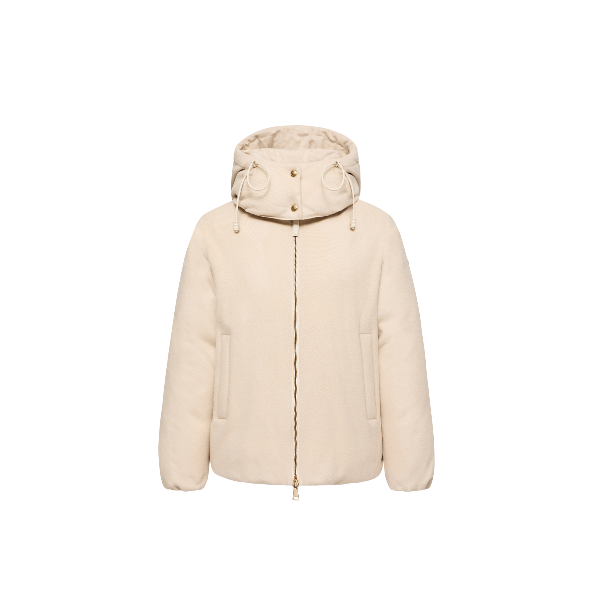 Moncler Vivante Hooded Wool & Cashmere Short Down Jacket Women da Size: 2