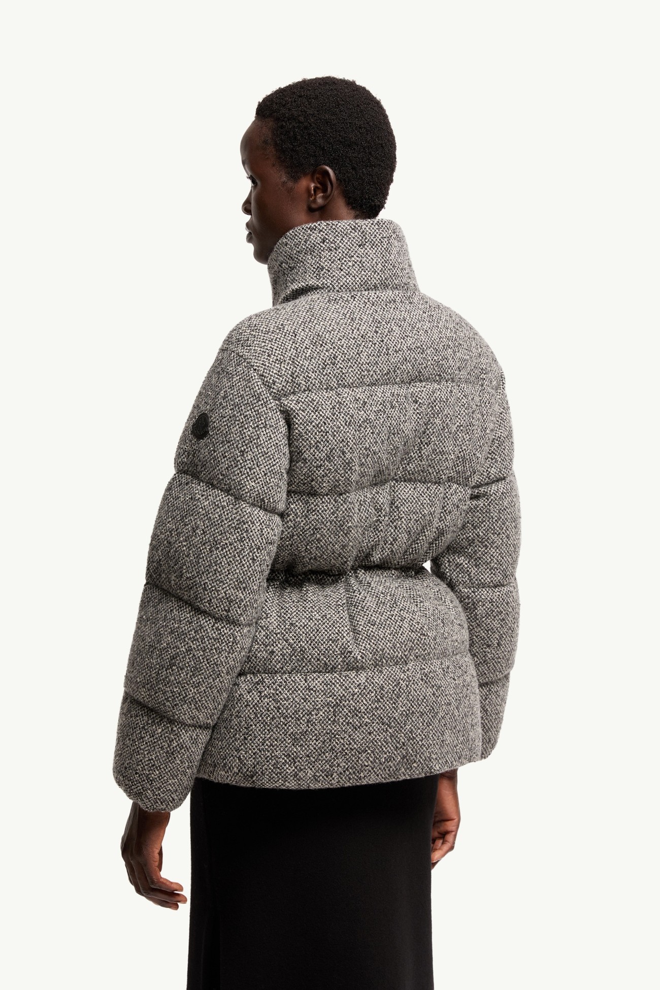 Diaphanes Hooded Short Down Jacket Women Gray Moncler 4
