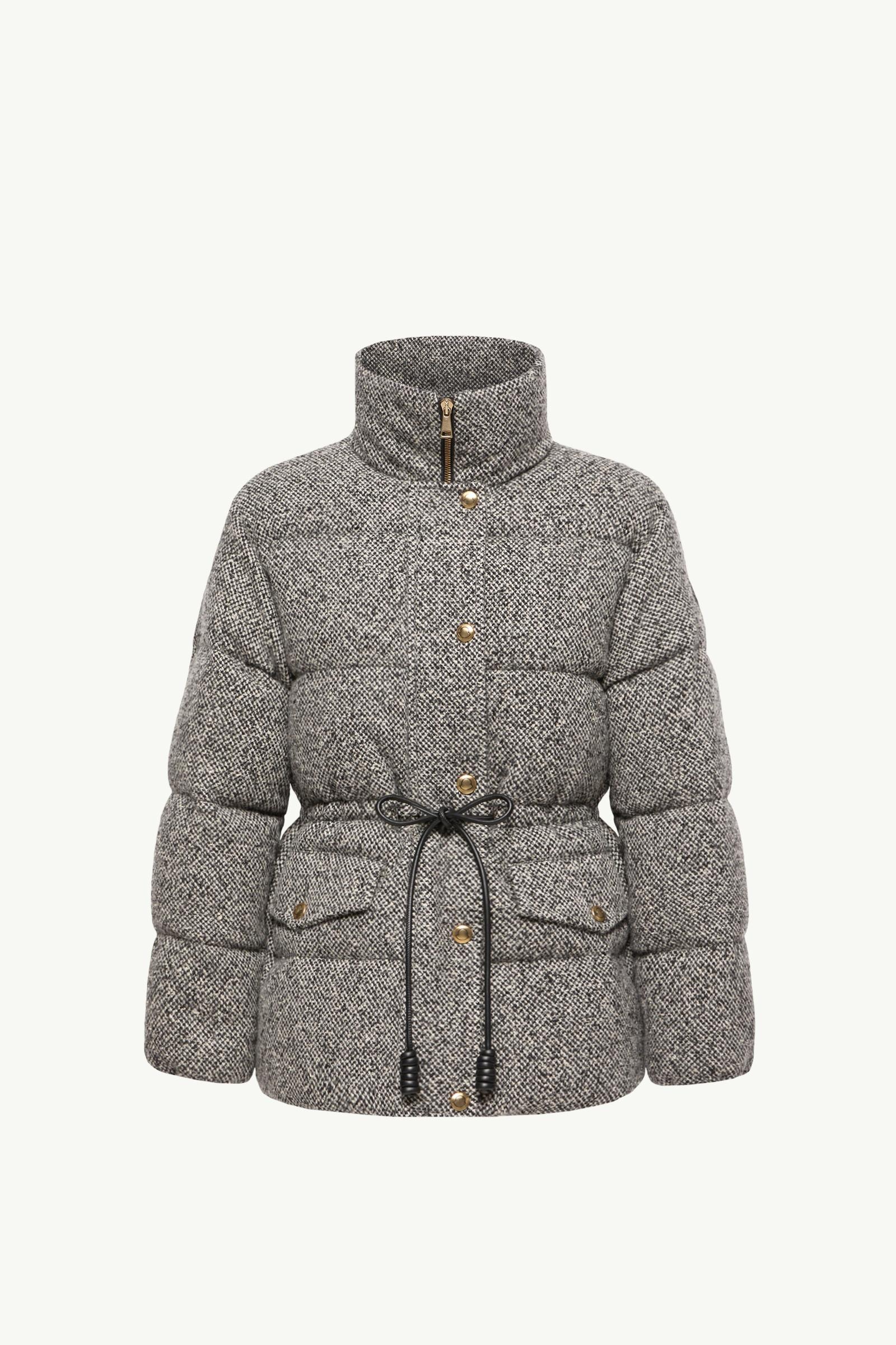 Diaphanes kurze Daunenjacke mit Kapuze Damen Grau Moncler, 1 of 0