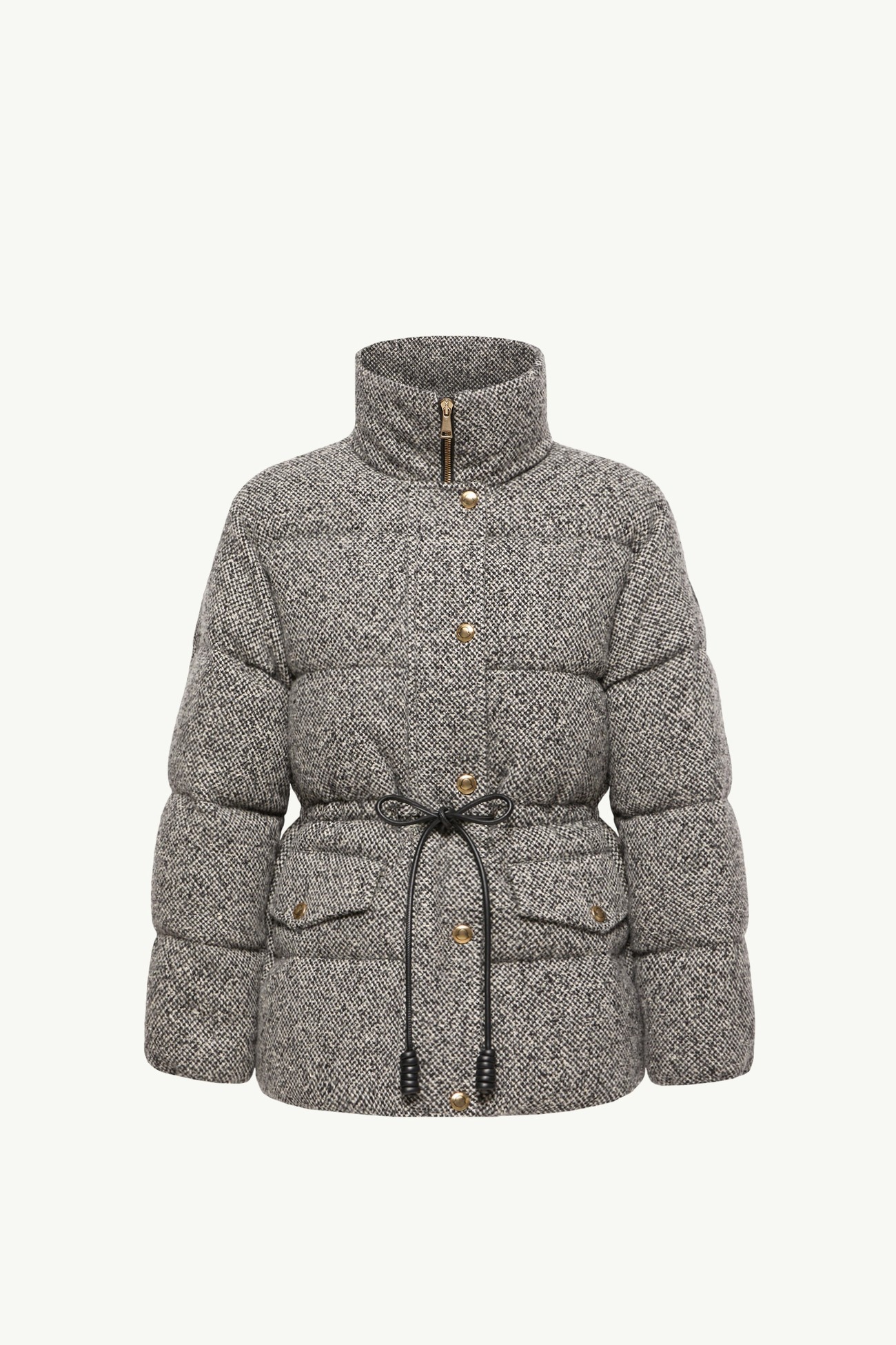 Diaphanes Hooded Short Down Jacket Women Gray Moncler 2
