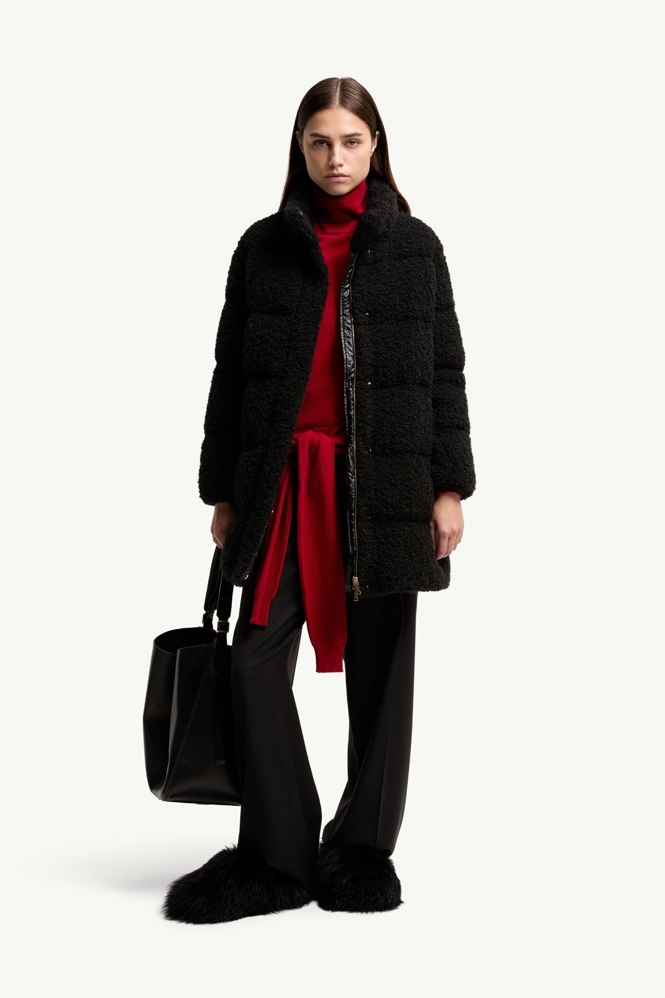 Remarquable女士中长款羽绒夹克外套 女士 黑色 Moncler 0
