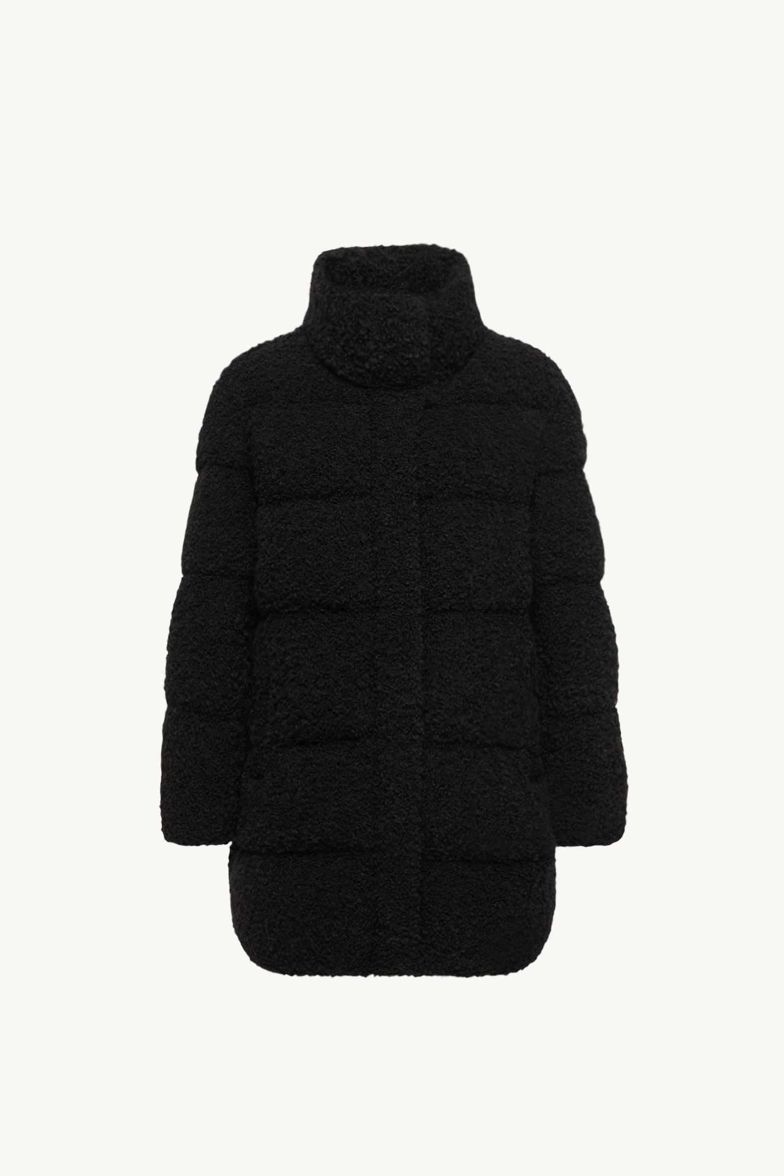 Remarquable Tweed Mid-Length Down Jacket Women Black Moncler, 1 of 0