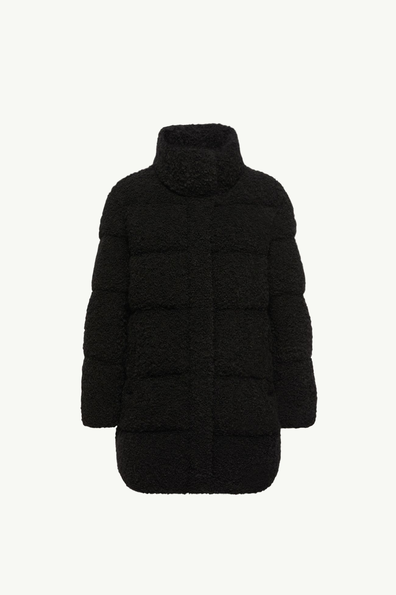 Remarquable Tweed Mid-Length Down Jacket Women Black Moncler 2