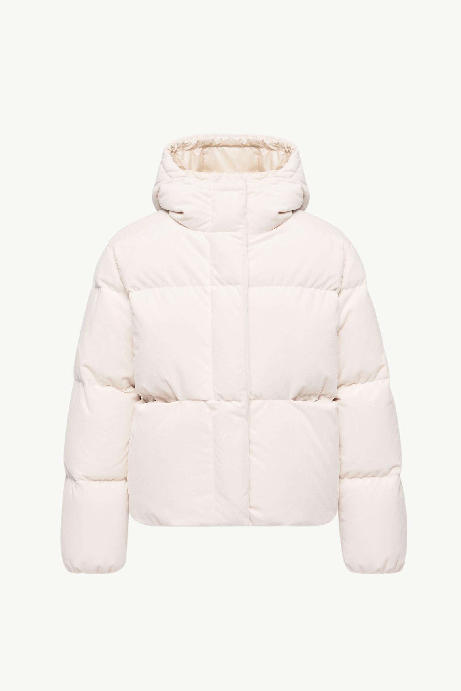 Enigme Hooded Chenille Short Down Jacket Women White Moncler, 1 of 0