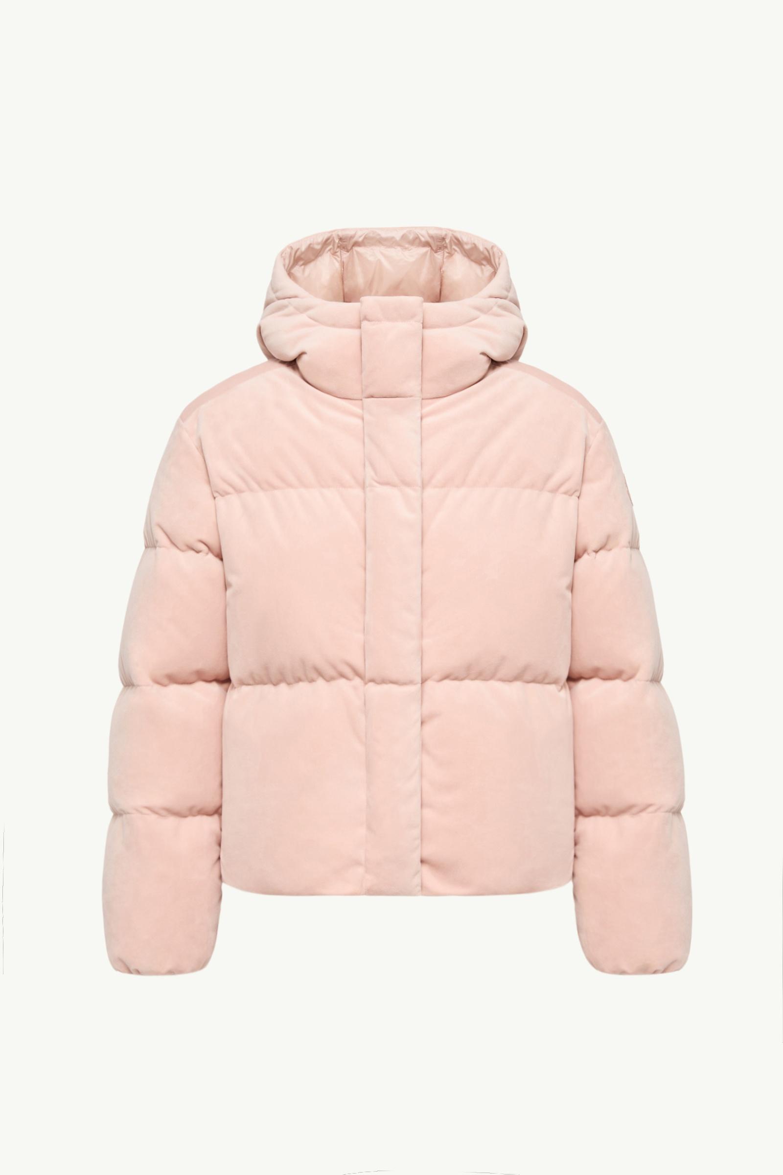 Enigme Hooded Chenille Short Down Jacket Women Pink Moncler, 1 of 0