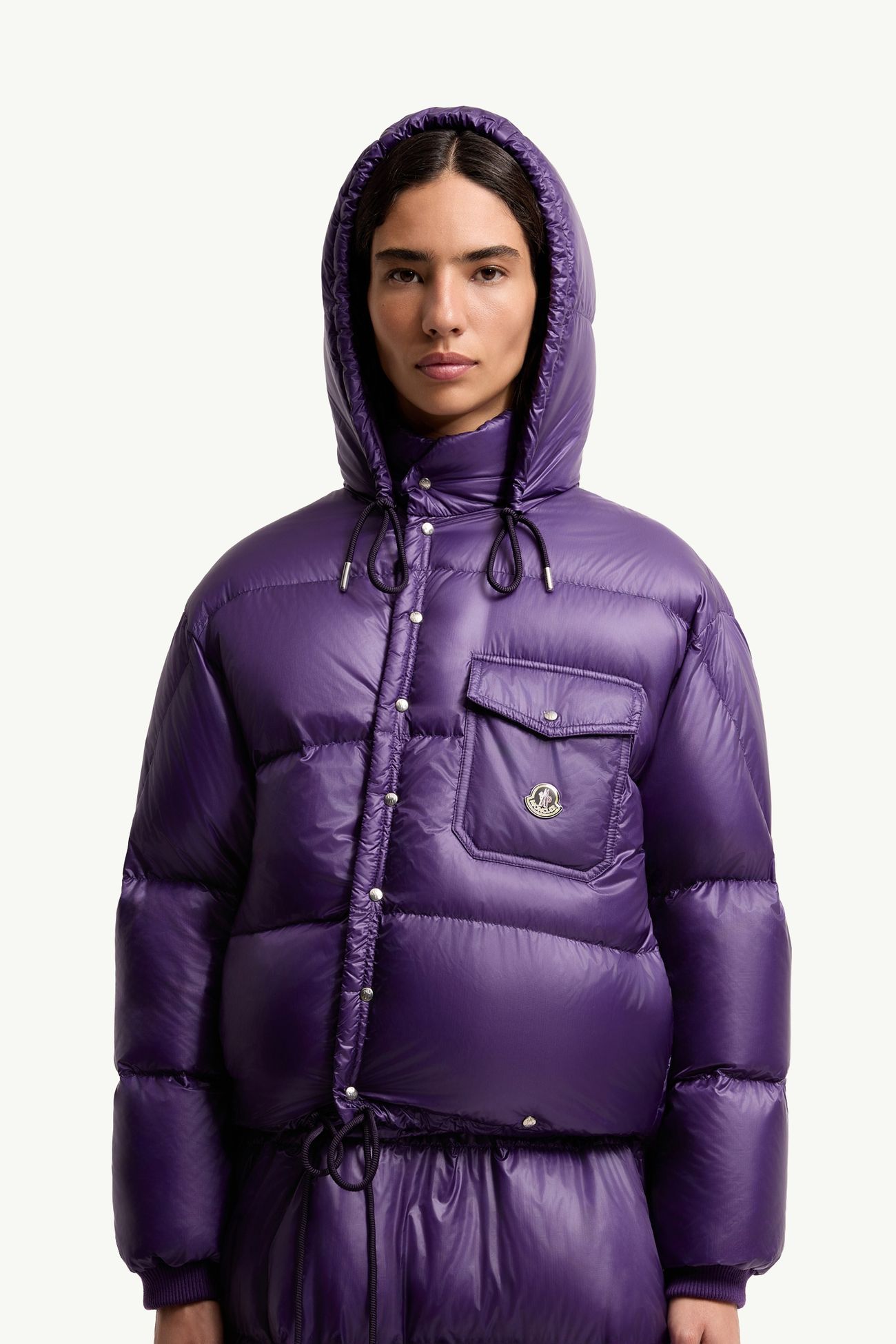 Karakorum連帽短身羽絨外套 女士 紫色 Moncler 5