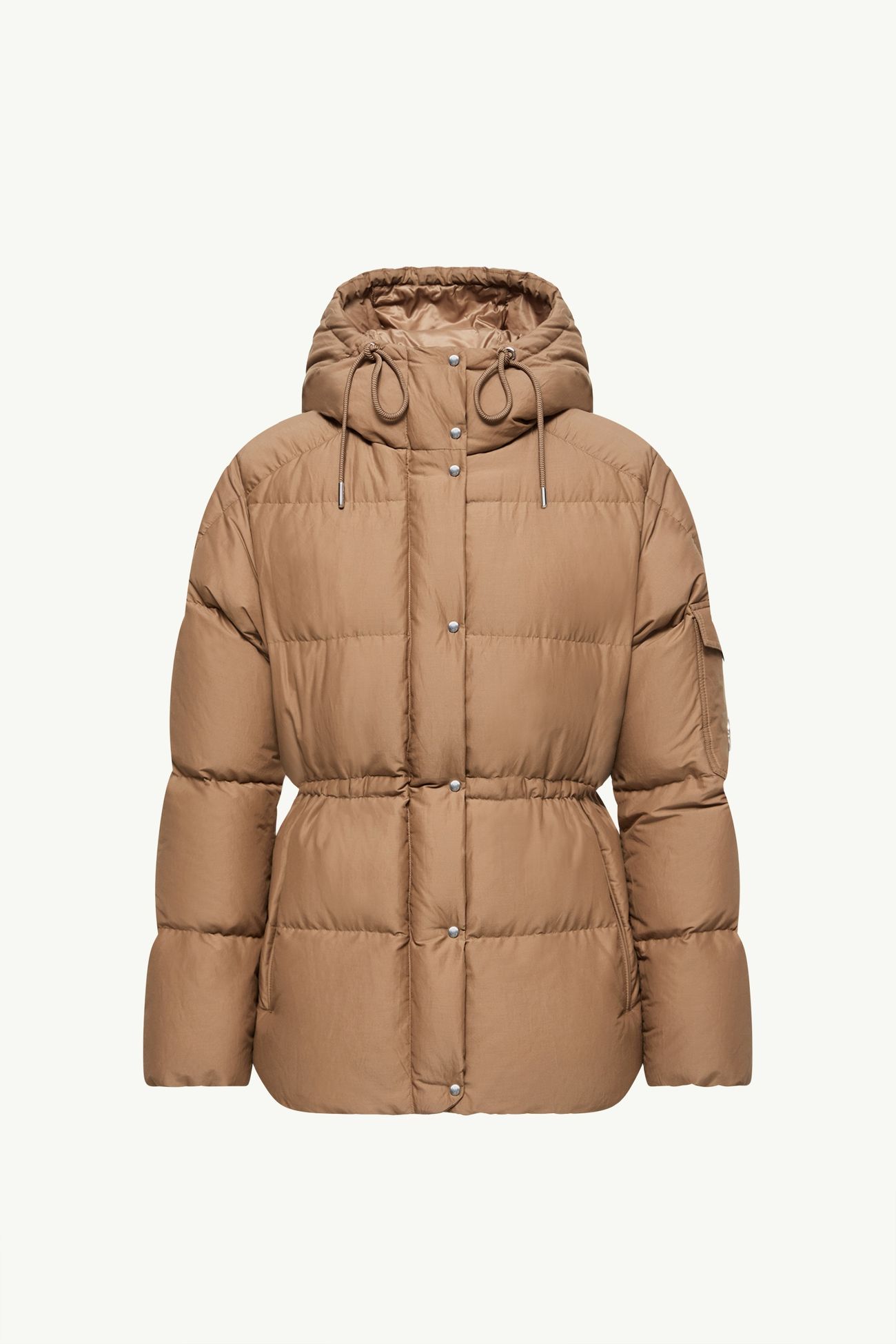Himalaya Hooded Short Down Jacket Women Light Brown Moncler 2