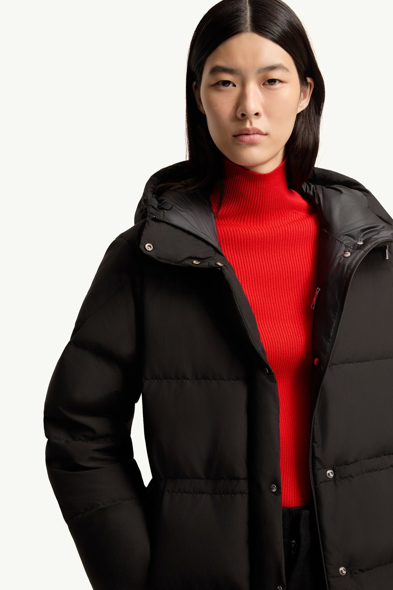 Himalaya kurze Daunenjacke mit Kapuze Damen Schwarz Moncler 5