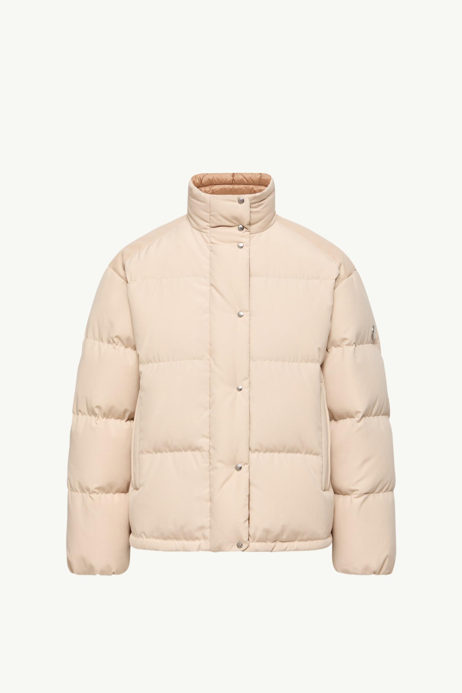 Verone Leather-Trimmed Short Down Jacket Women Light Beige Moncler, 1 of 0