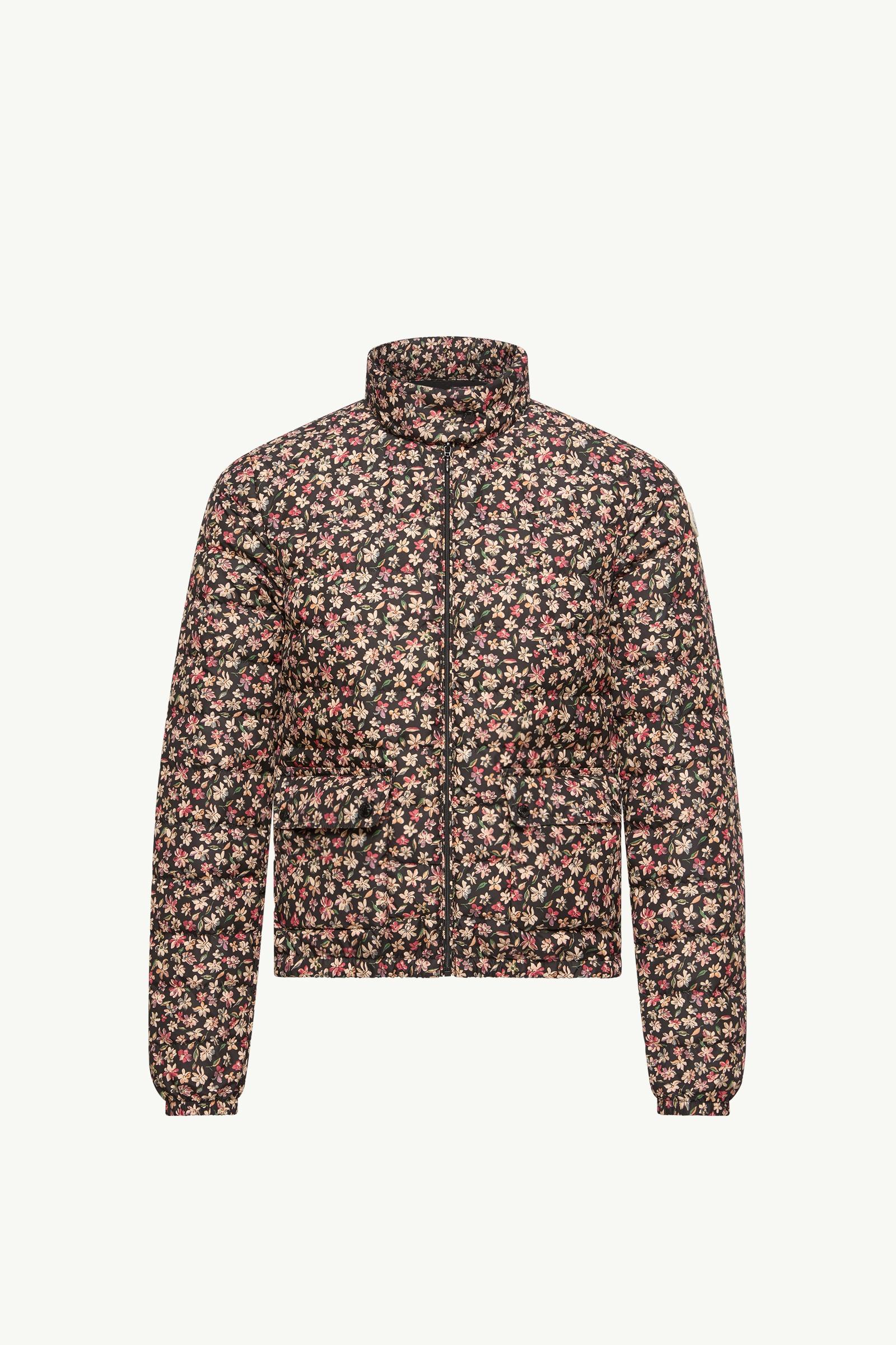 Black & Pink Florlans Packable Floral Down Jacket - Lightweight