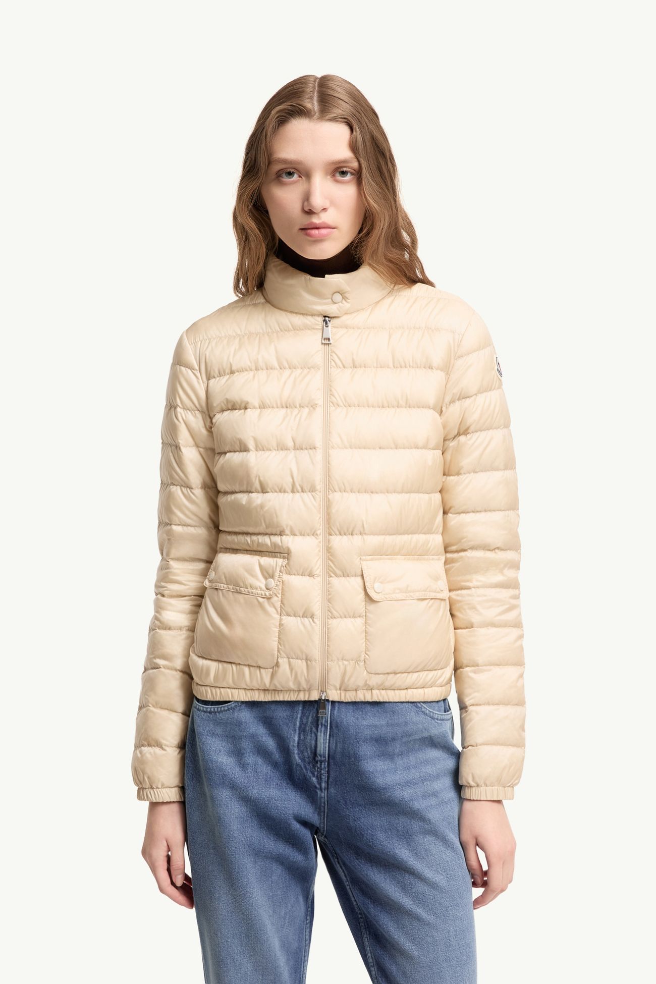 Lans kurze Daunenjacke Damen Hellbeige Moncler 3