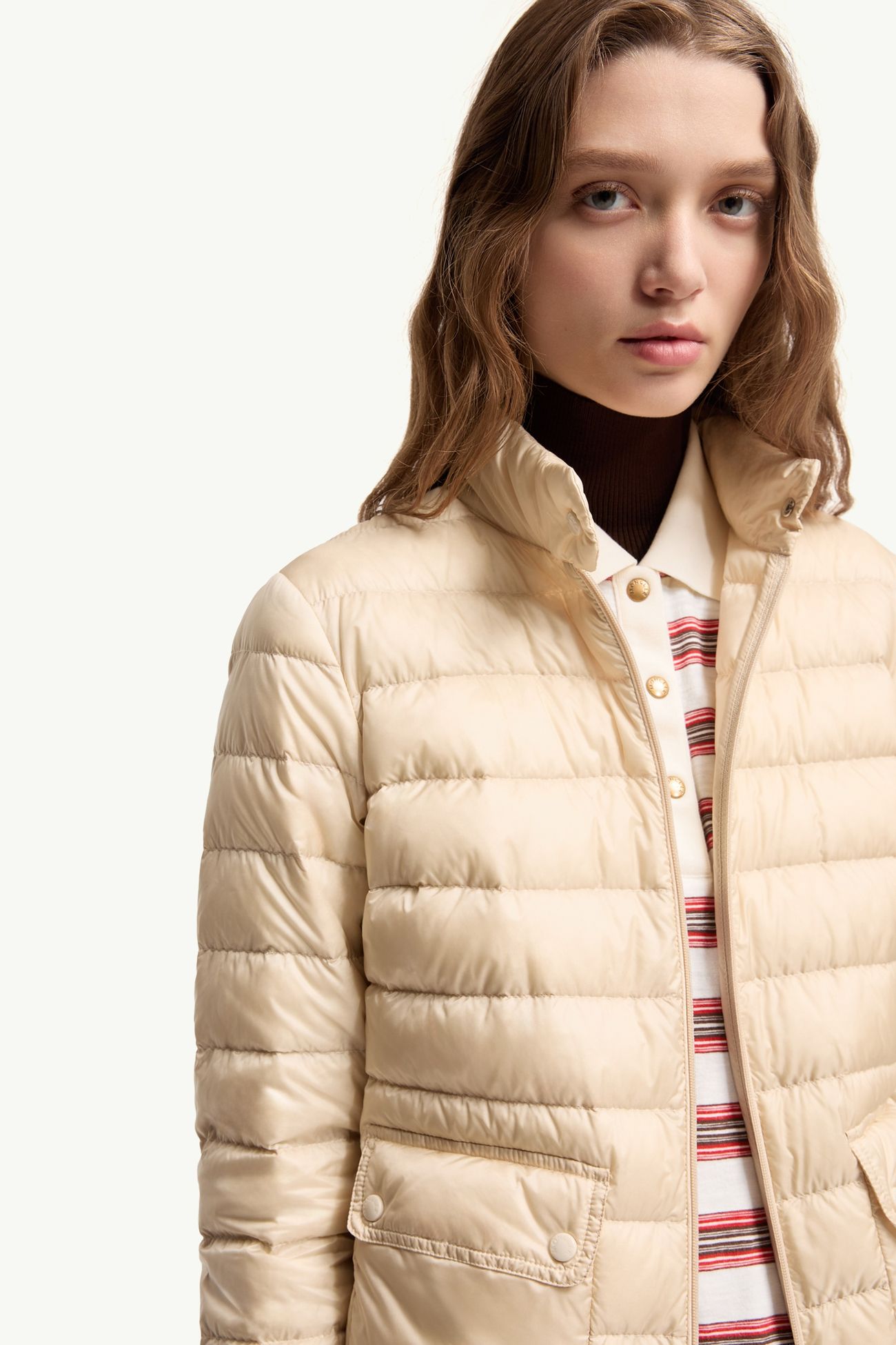 Piumino corto Lans Donna Beige Chiaro Moncler 5