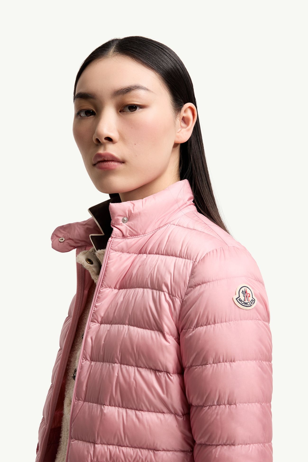 Lans Short Down Jacket Women Rose Pink Moncler 1