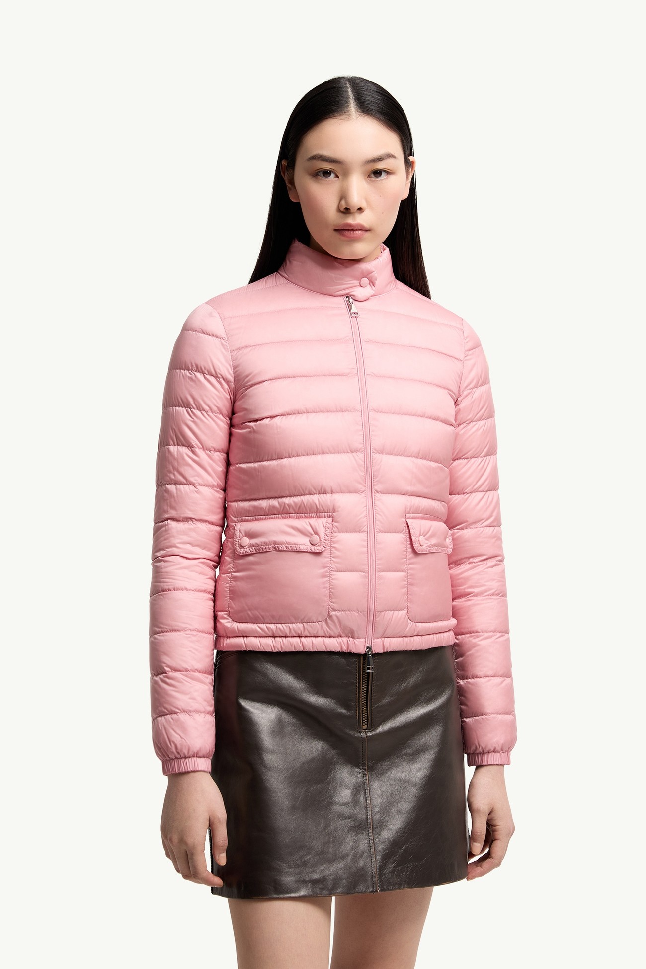Lans Packable Short Down Jacket Women Rose Pink Moncler 3