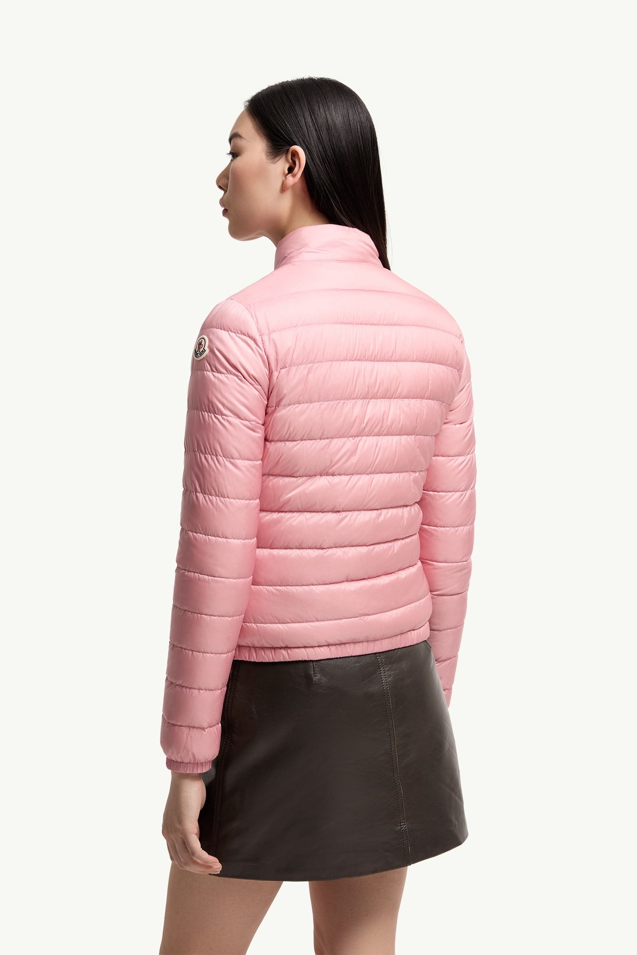 Lans Short Down Jacket Women Rose Pink Moncler 4