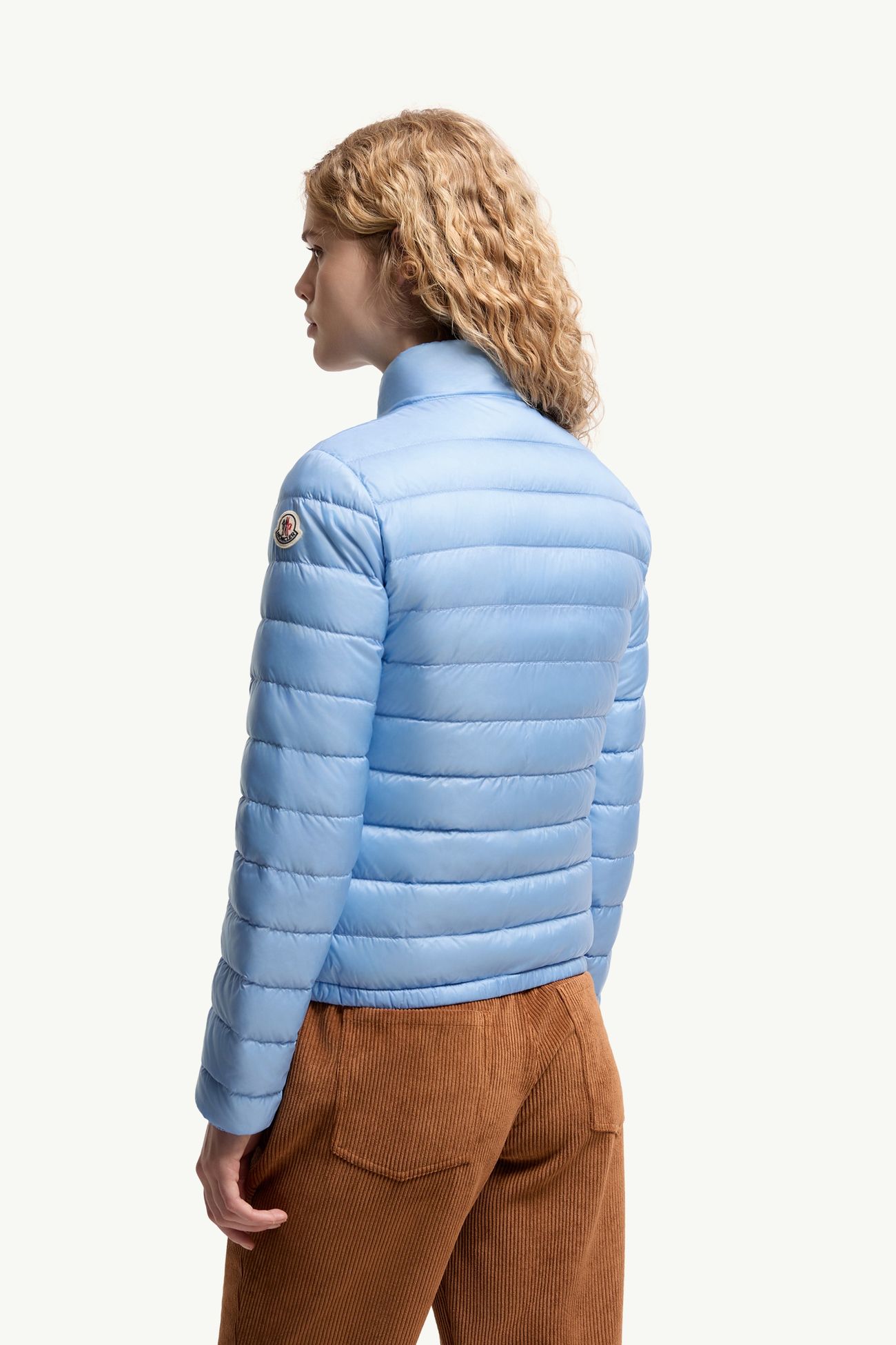 Lans kurze Daunenjacke Damen Hellblau Moncler 4