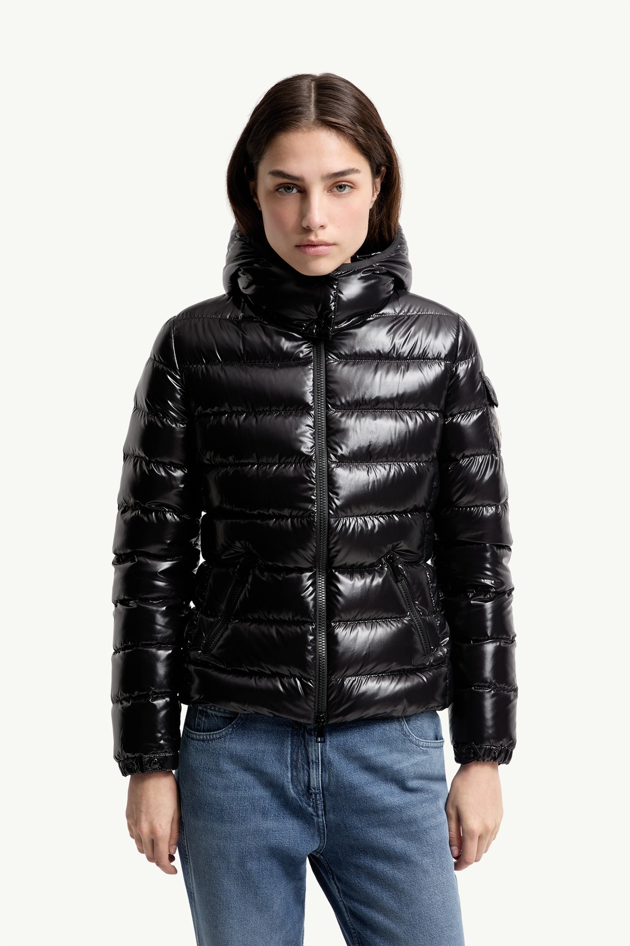 Piumino corto con cappuccio Bady Donna Nero Moncler 3