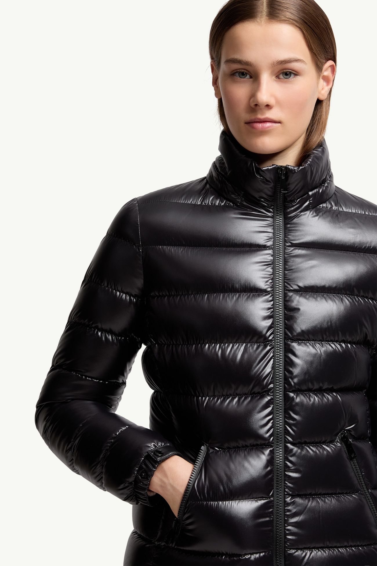 Bady kurze Daunenjacke mit Kapuze Damen Schwarz Moncler 5