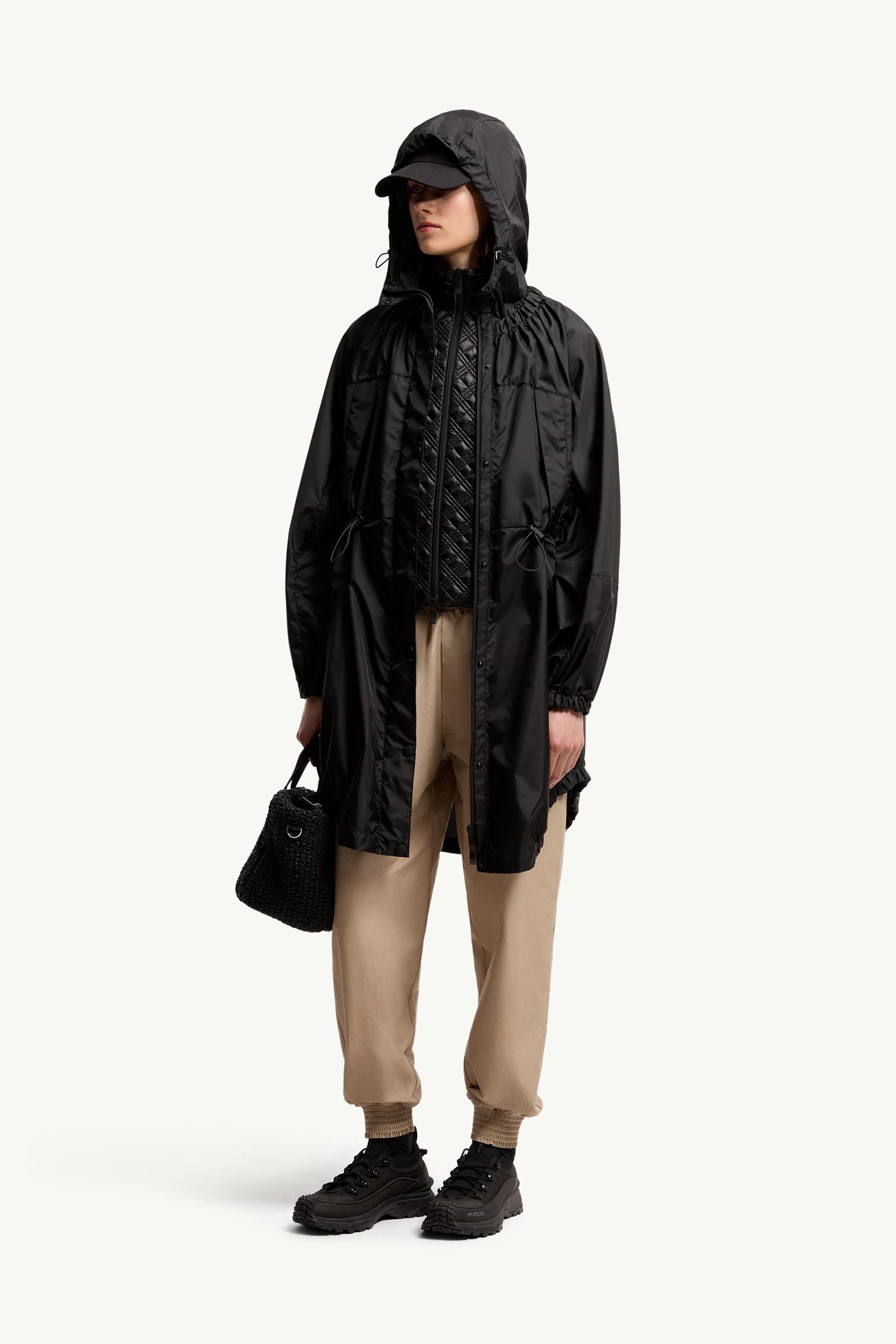 Black Expression Canvas Long Parka - Long Jackets & Parka for