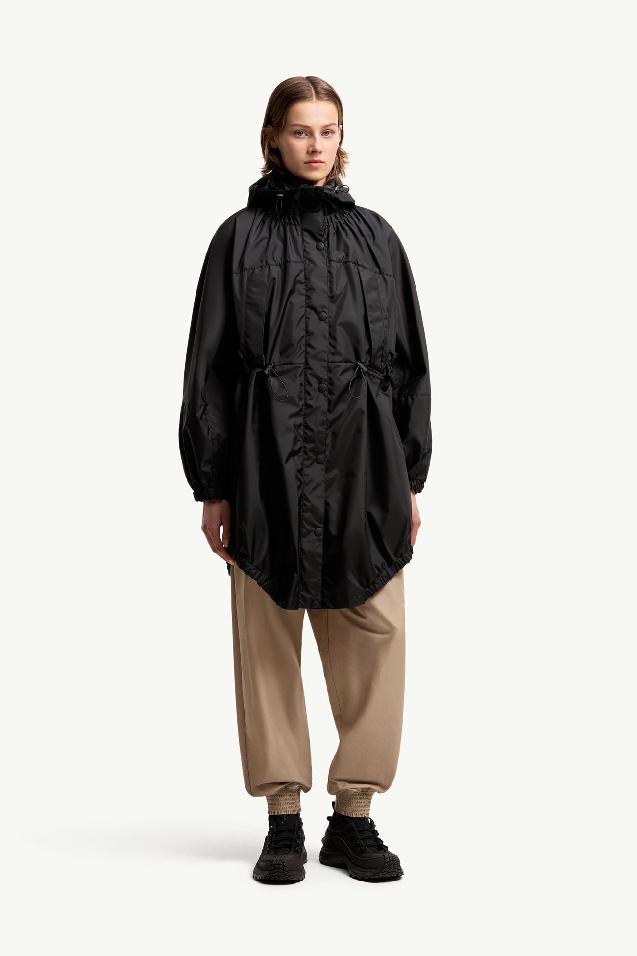 Parka longue Expression en toile Femmes Noir Moncler 3
