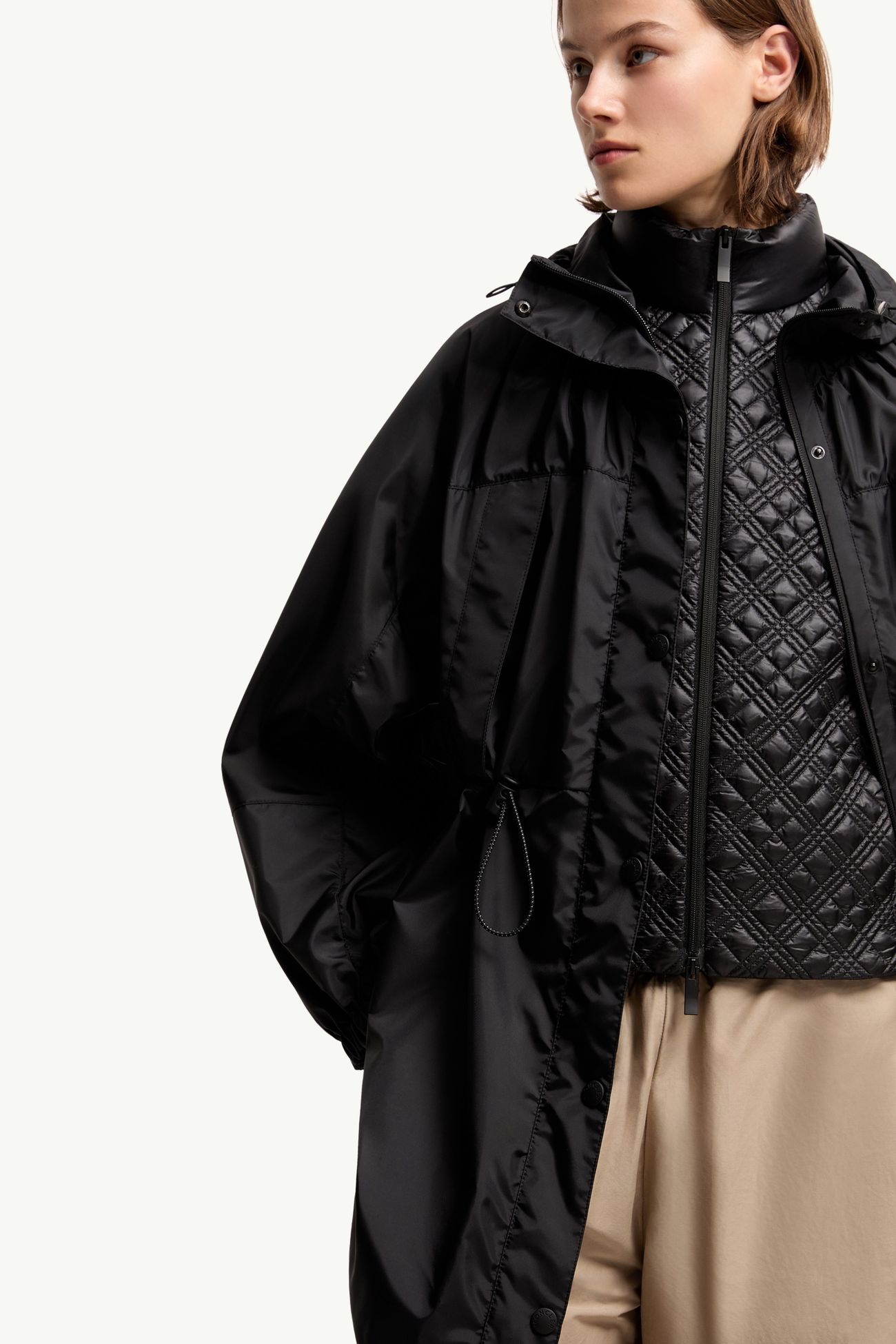 Parka longue Expression en toile Femmes Noir Moncler 5