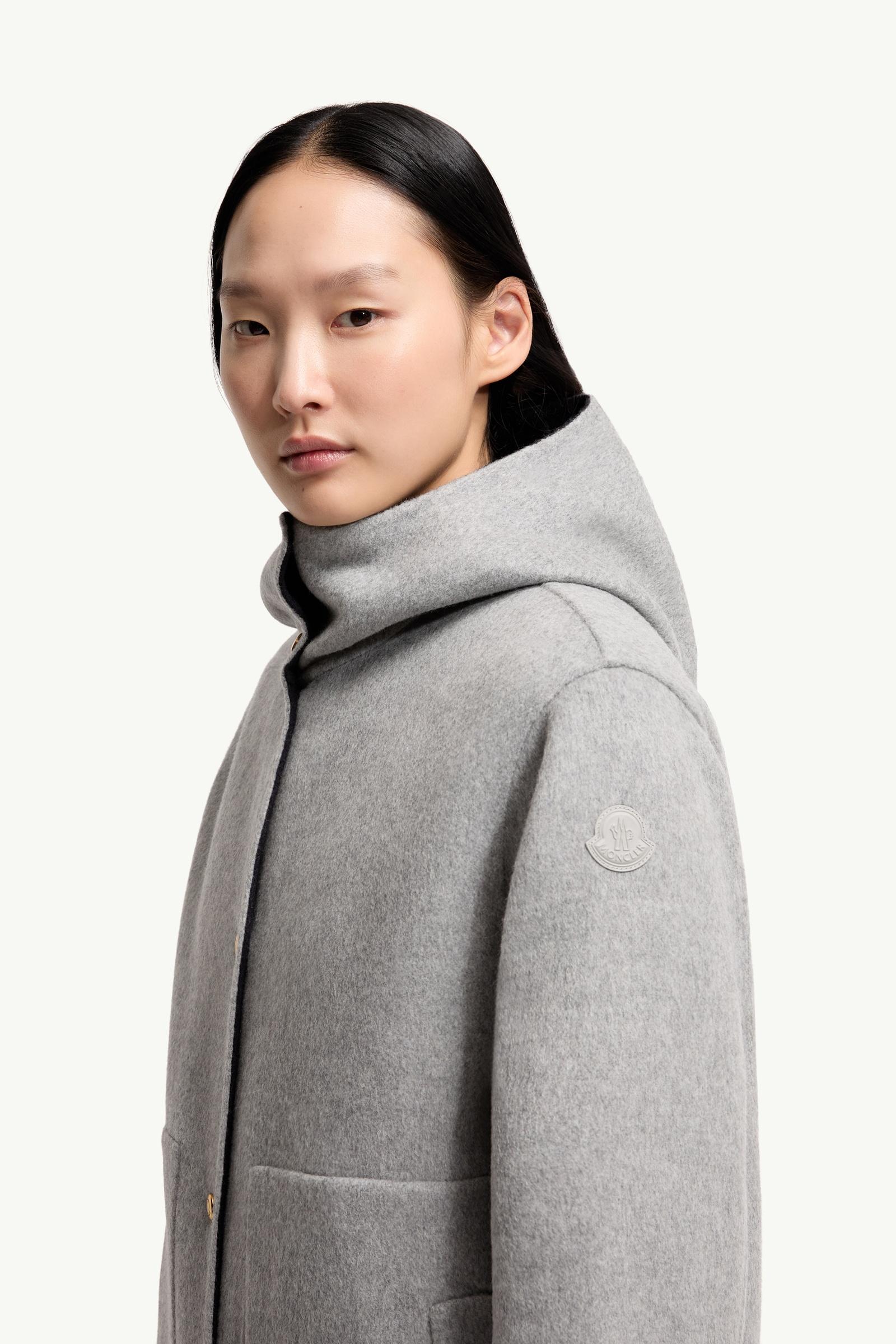 Navy Blue Anthrene 3-in-1 Wool & Cashmere Blend Hooded Down Jacket