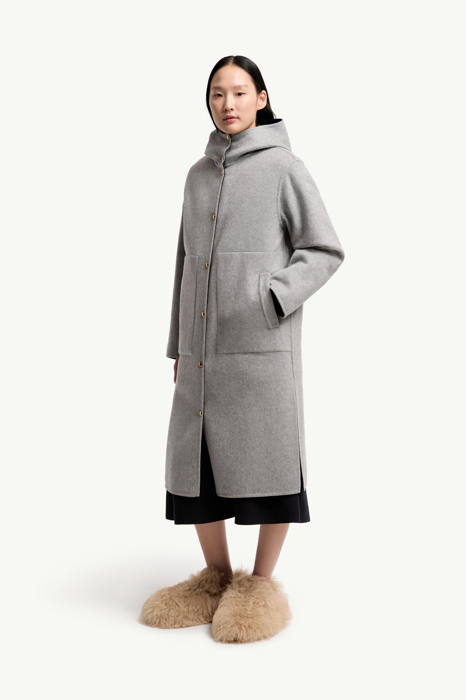 Navy Blue Anthrene 3-in-1 Wool & Cashmere Blend Hooded Down Jacket
