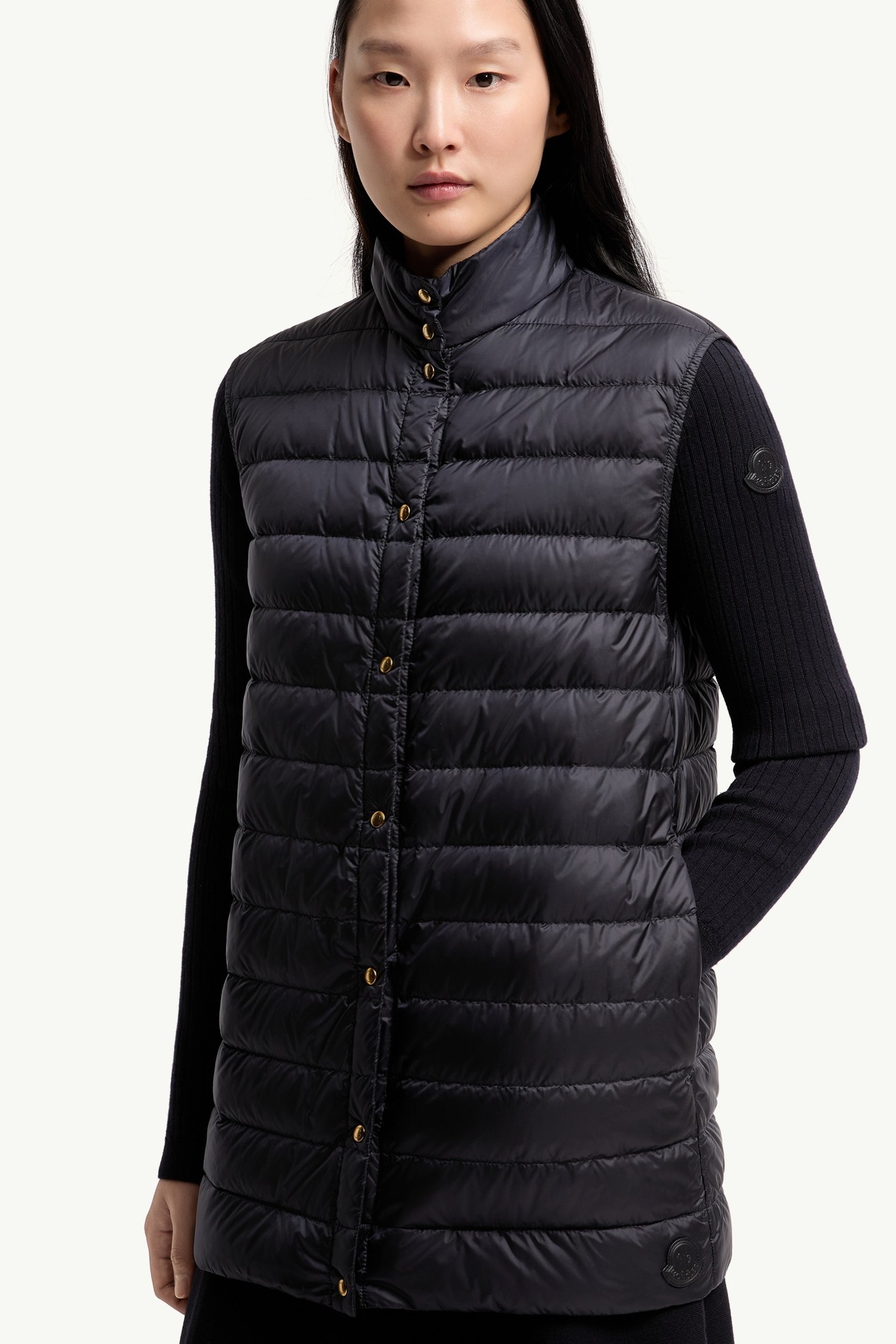 Piumino con cappuccio in misto lana e cashmere 3 in 1 Anthrene Donna Blu Navy Moncler 6